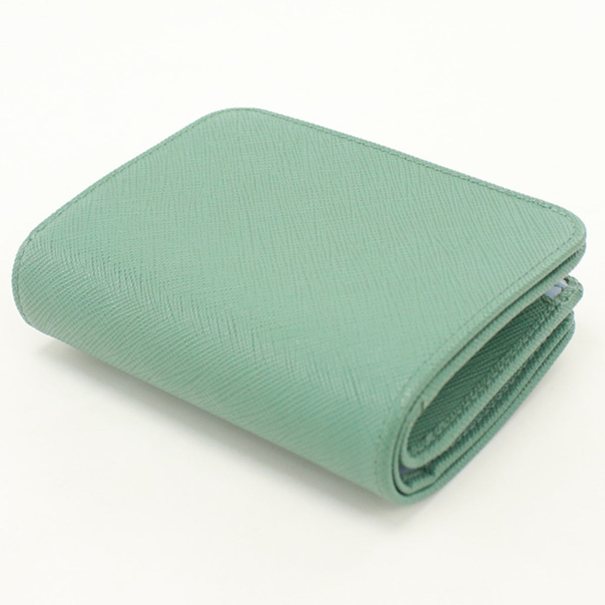 Prada Green Leather Wallet (Bi-Fold) (Pre-Owned)