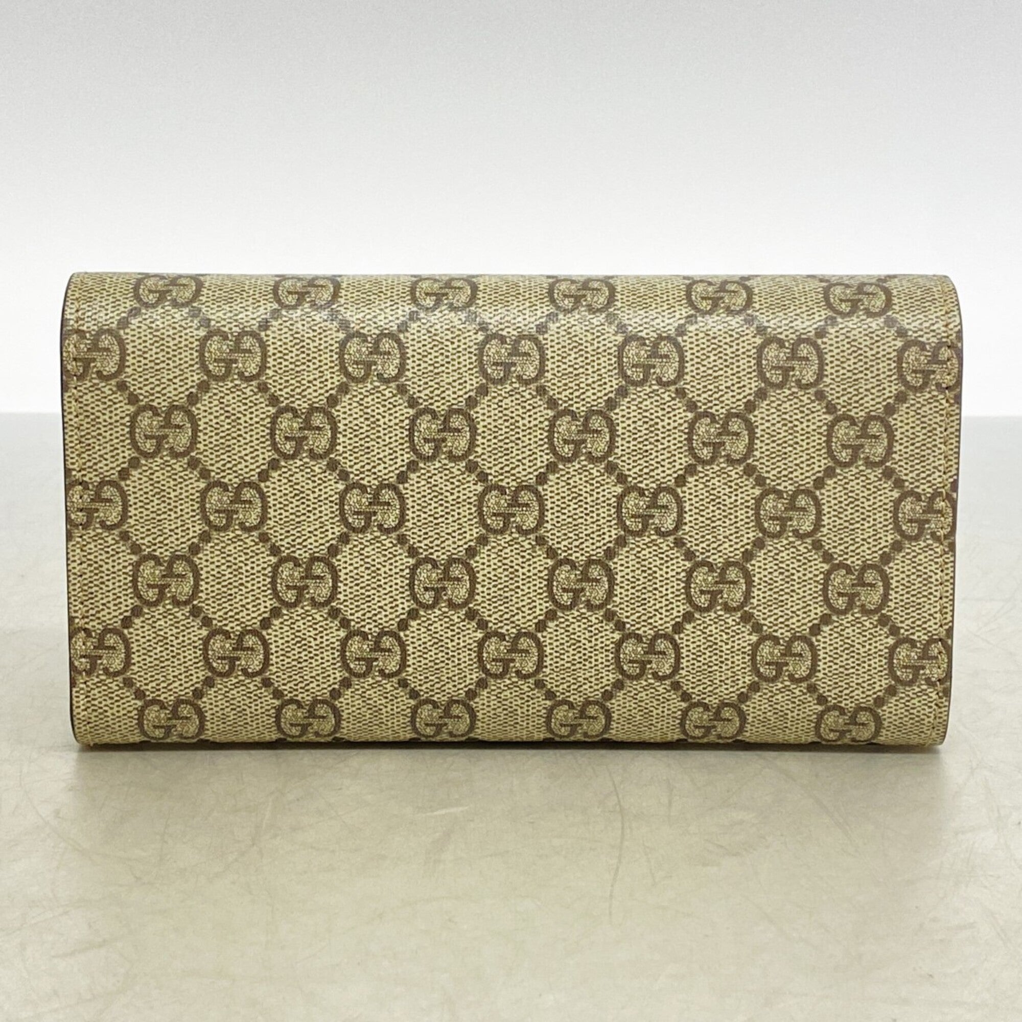 Gucci Brown Pvc Long Wallet (Bi-Fold) (Pre-Owned)