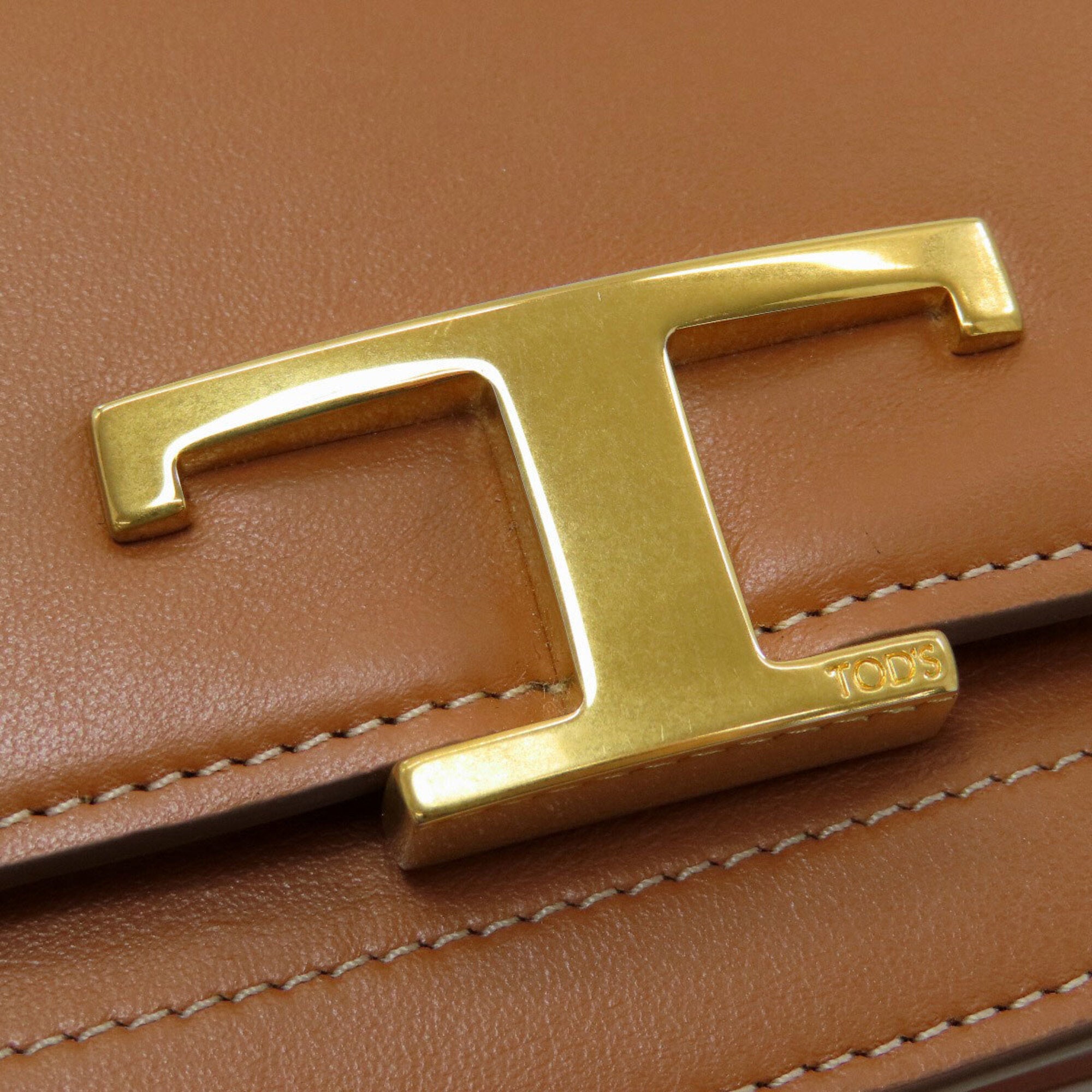 Tod's Brown Leather Shoulder Bag (Pre-Owned)
