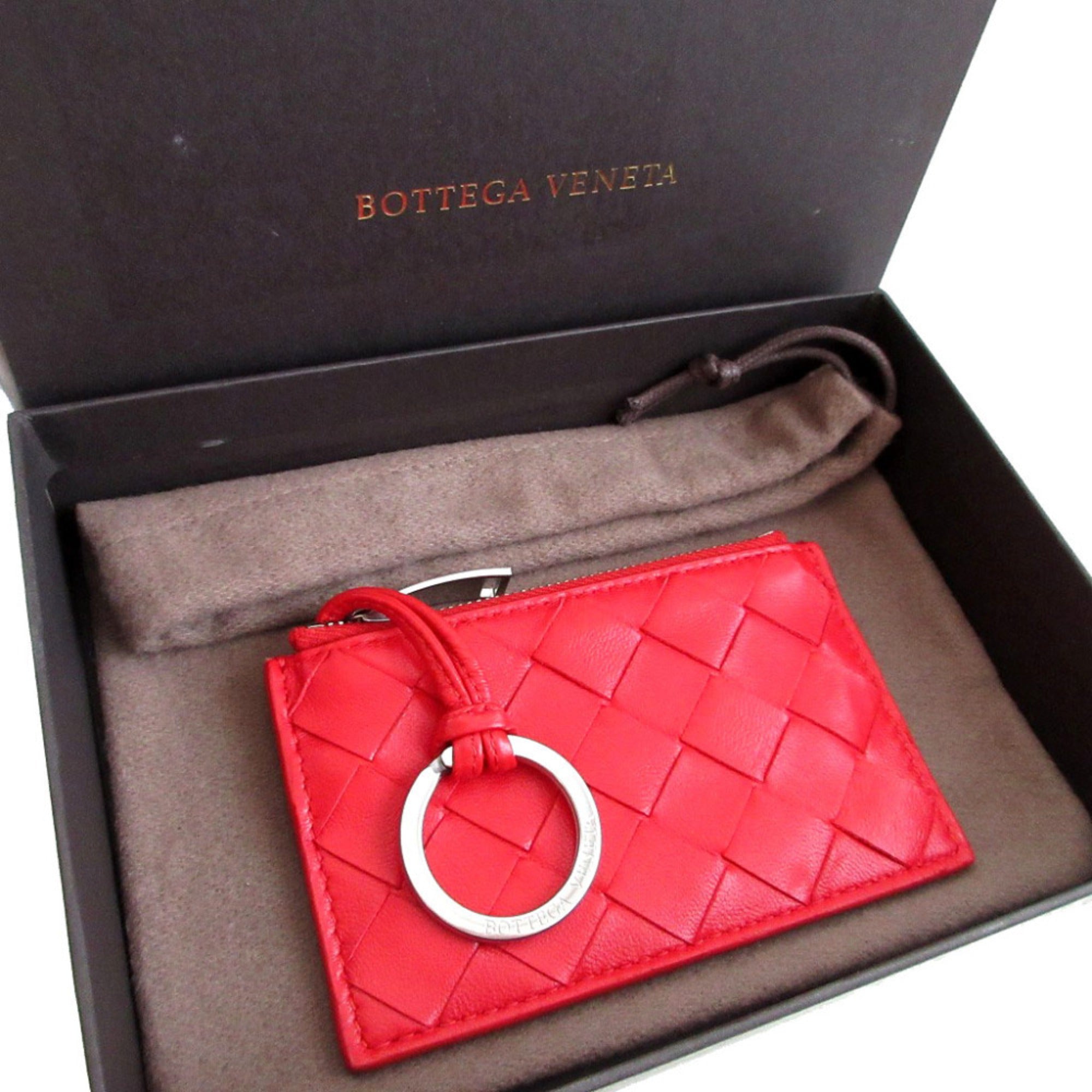 Bottega Veneta Red Color Leather Coin Purse/Coin Case (Pre-Owned)