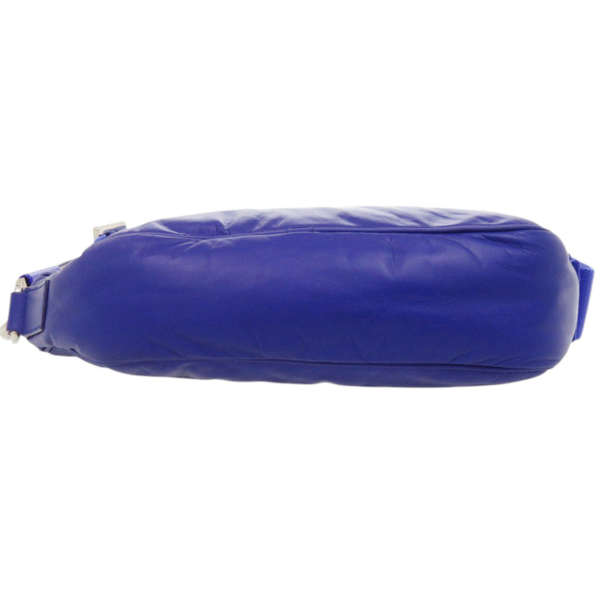 Burberry Blue Leather Nylon Shoulder Bag Sling Bag (Pre-Owned)