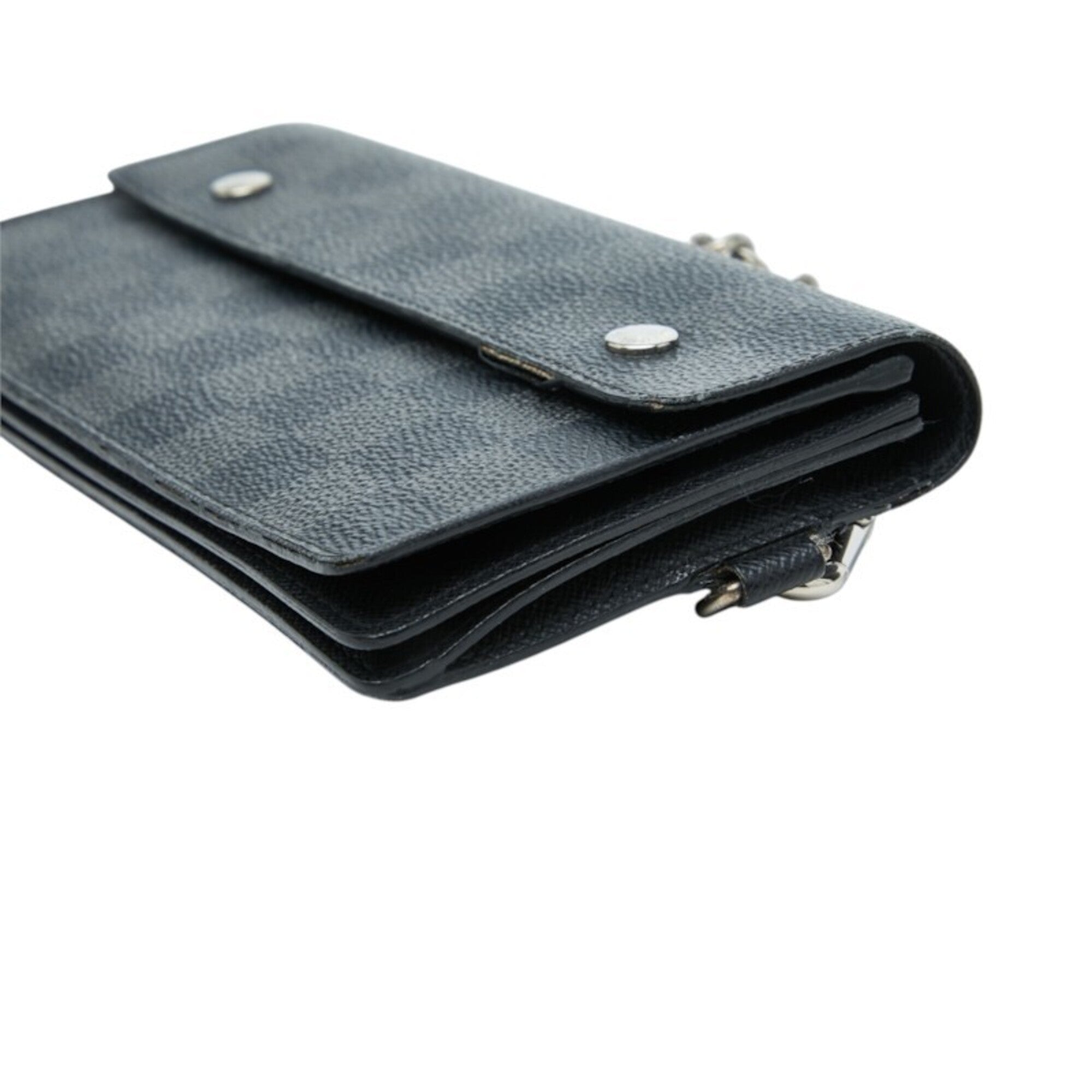 Louis Vuitton Black Pvc Leather Chain/Shoulder Wallet (Pre-Owned)