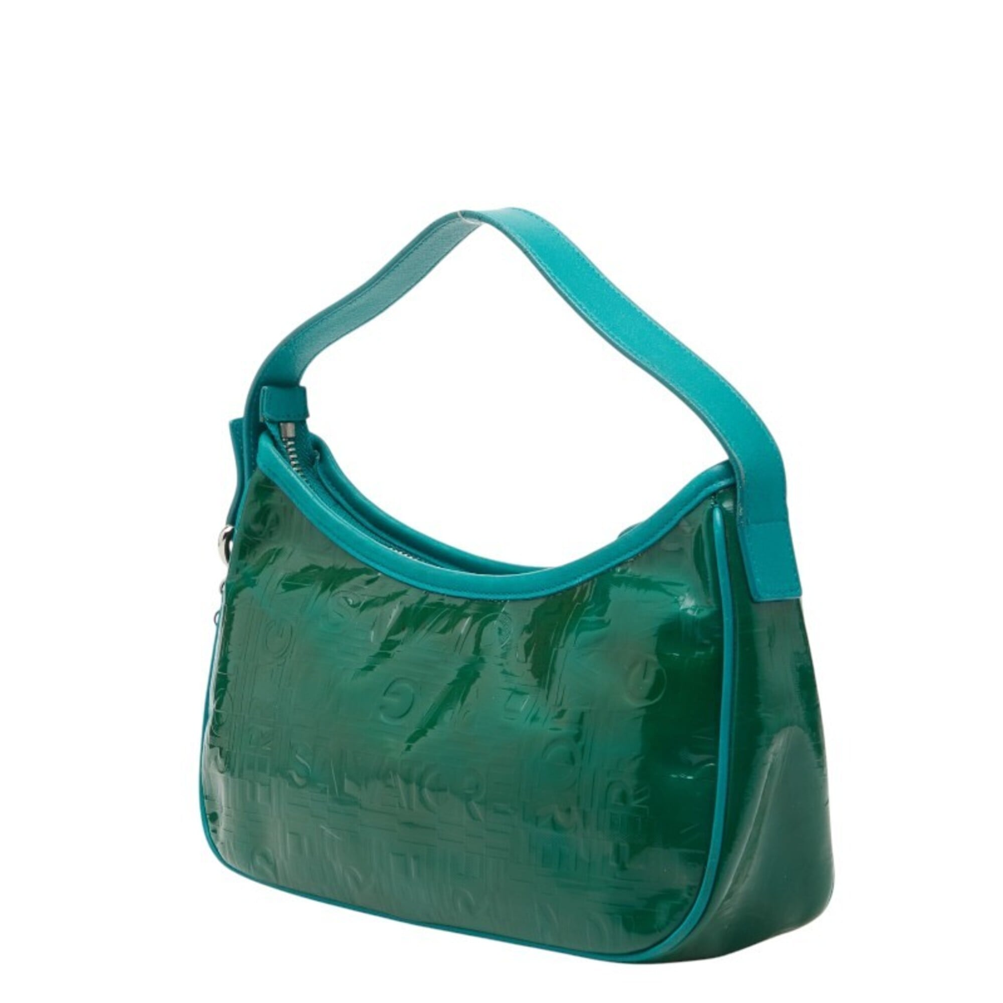 Salvatore Ferragamo Green Leather Handbag Shoulder Bag (Pre-Owned)