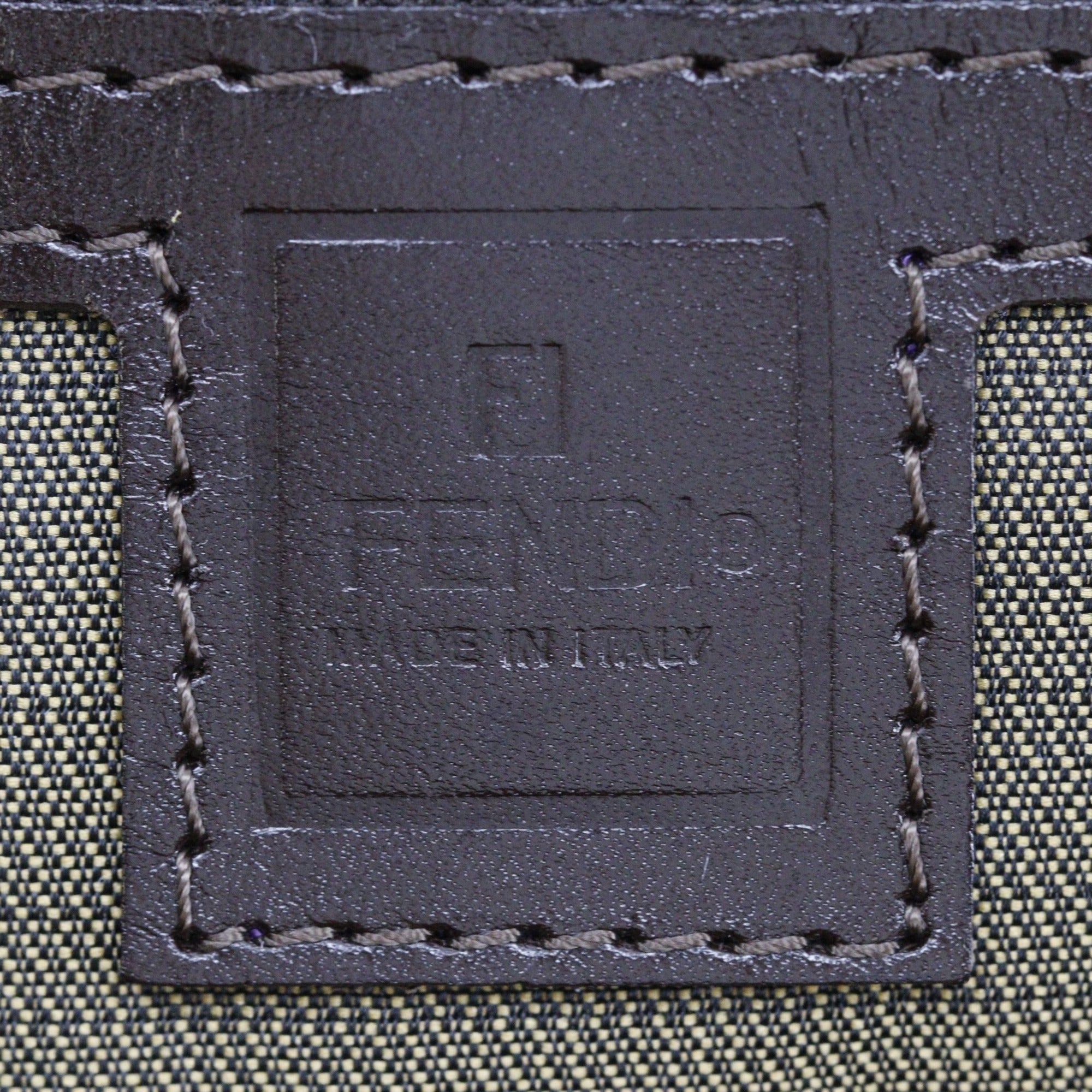 Fendi Zucca Brown Nylon Canvas Briefcase (Pre-Owned)