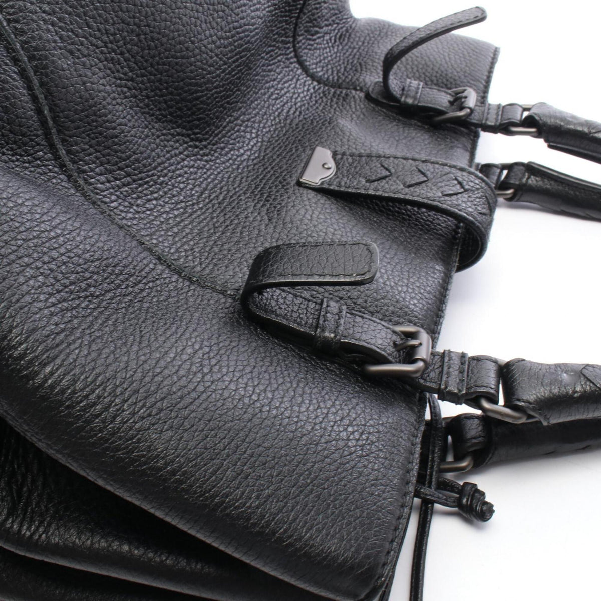 Bottega Veneta Black Leather Handbag (Pre-Owned)
