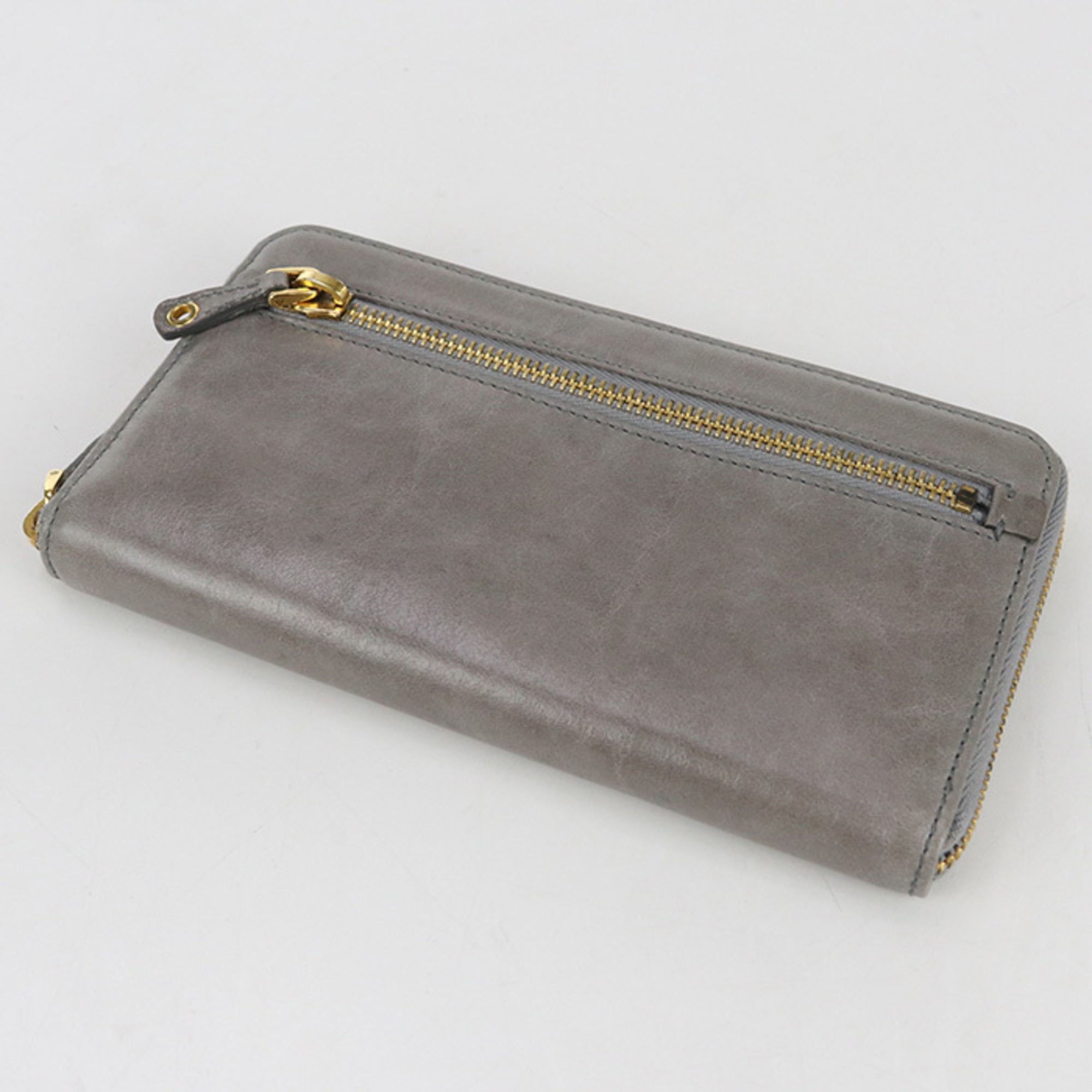 Miu Miu Gray Leather Coin Purse/Coin Case (Pre-Owned)