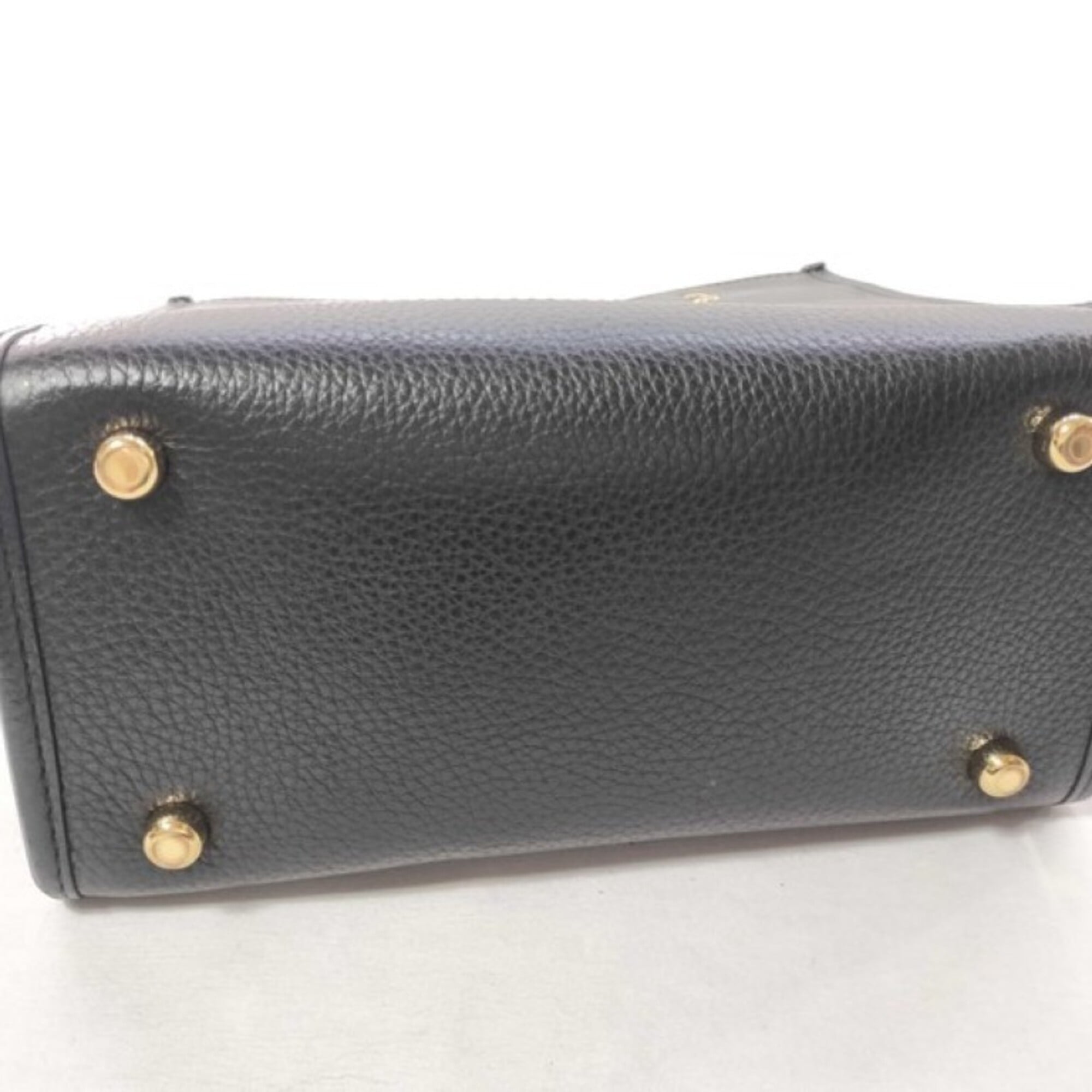 Coach Black Leather Handbag Shoulder Bag Tote Bag (Pre-Owned)
