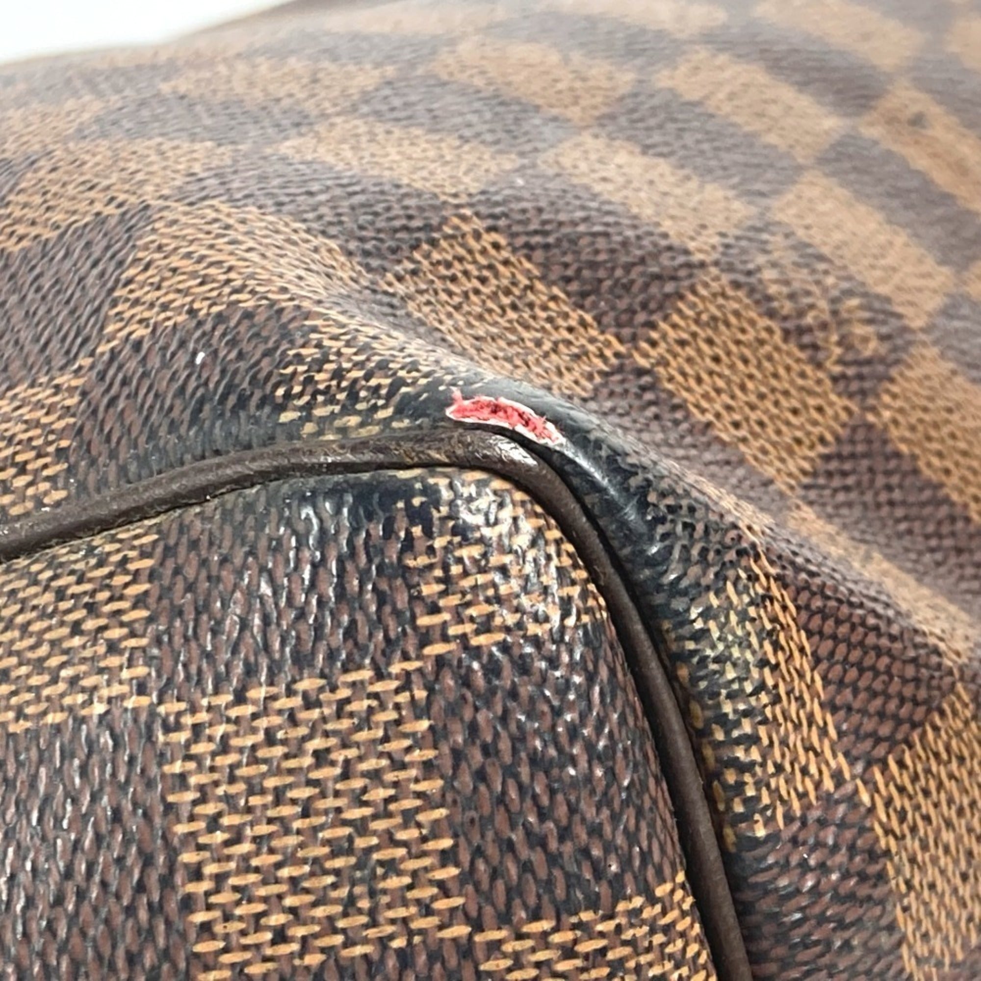Louis Vuitton Brown Damier Canvas Ebene Damier Canvas Boston Bag Handbag (Pre-Owned)