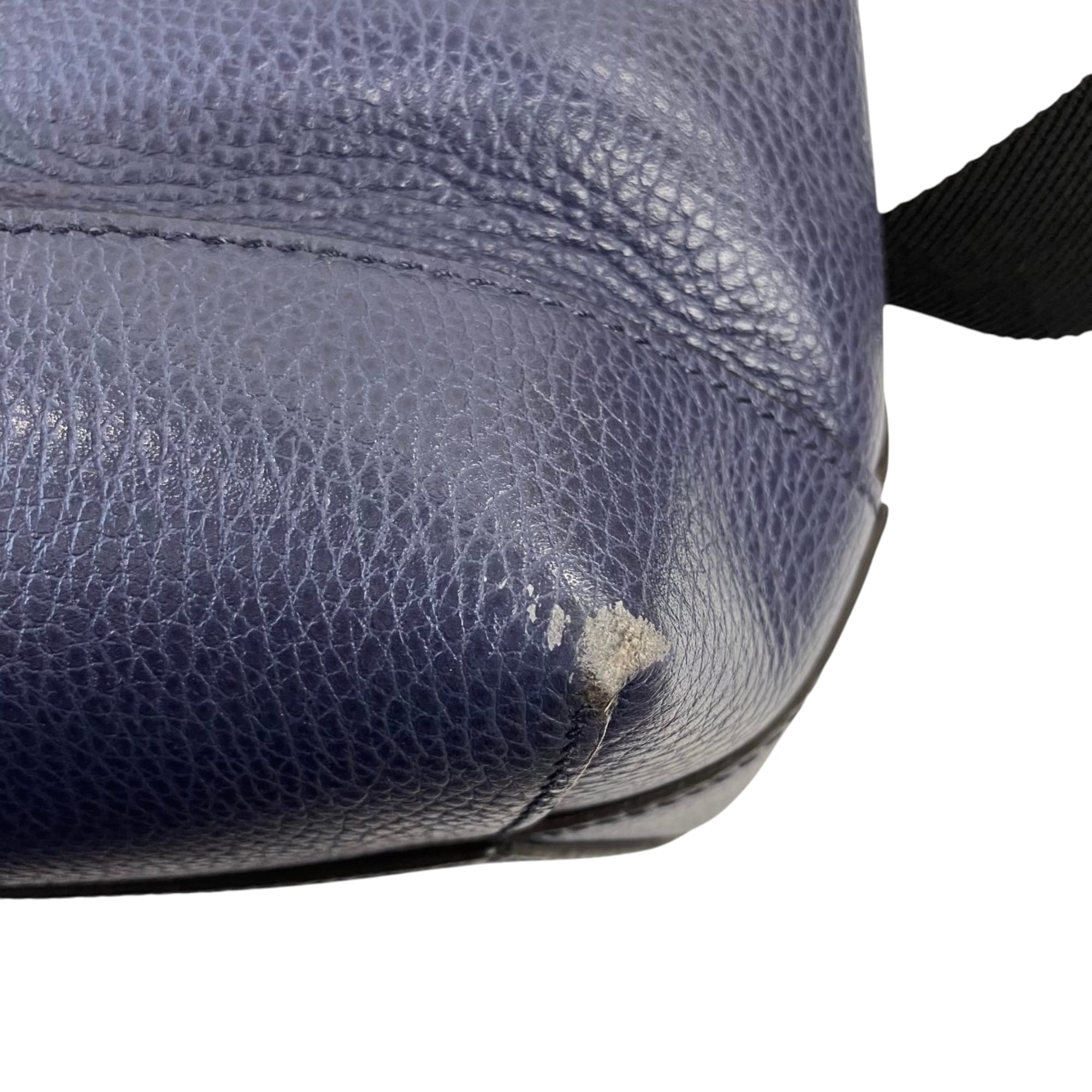 Gucci Navy Leather Tote Bag (Pre-Owned)