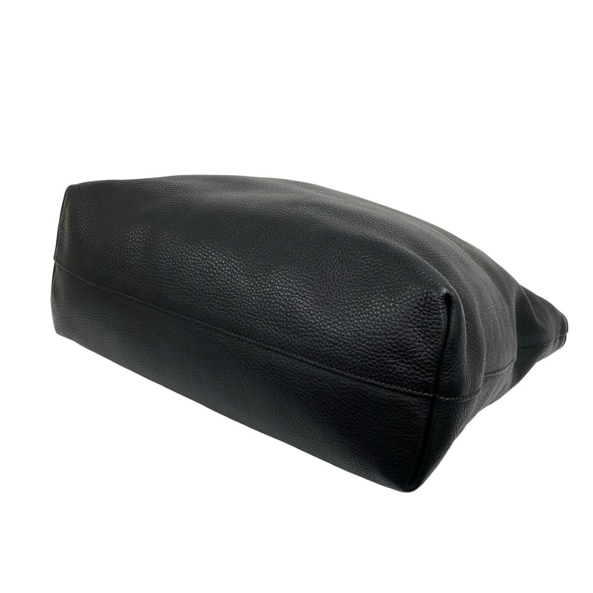 Prada Black Leather Handbag Shoulder Bag (Pre-Owned)