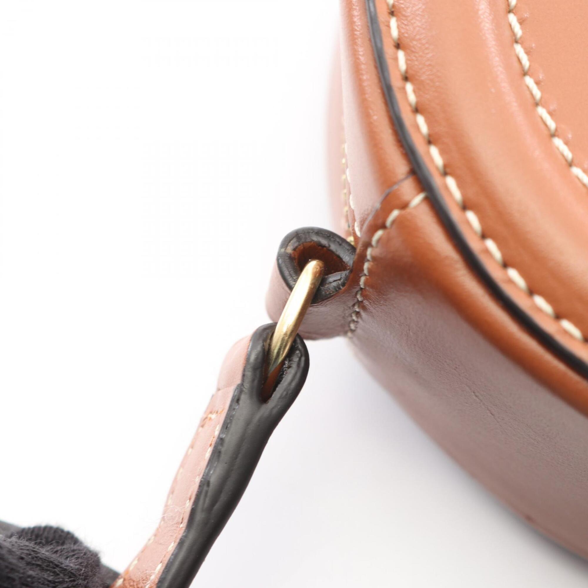 Celine Brown Leather Handbag Shoulder Bag (Pre-Owned)