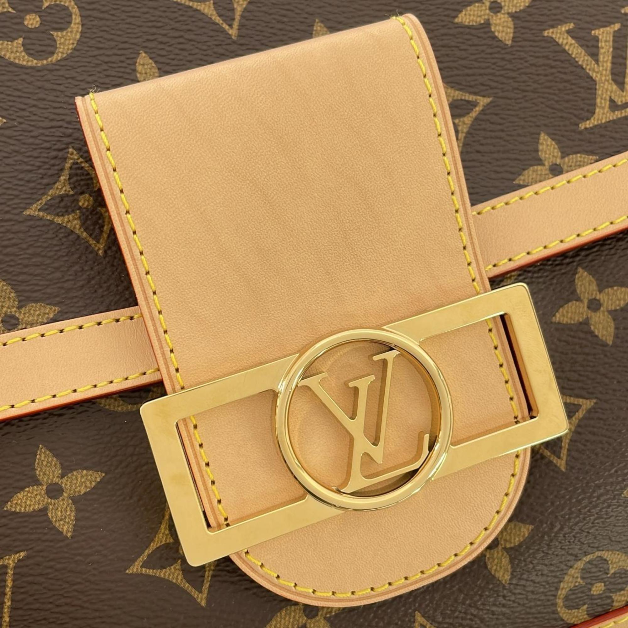 Louis Vuitton Marron Coated Canvas Shoulder Bag (Pre-Owned)