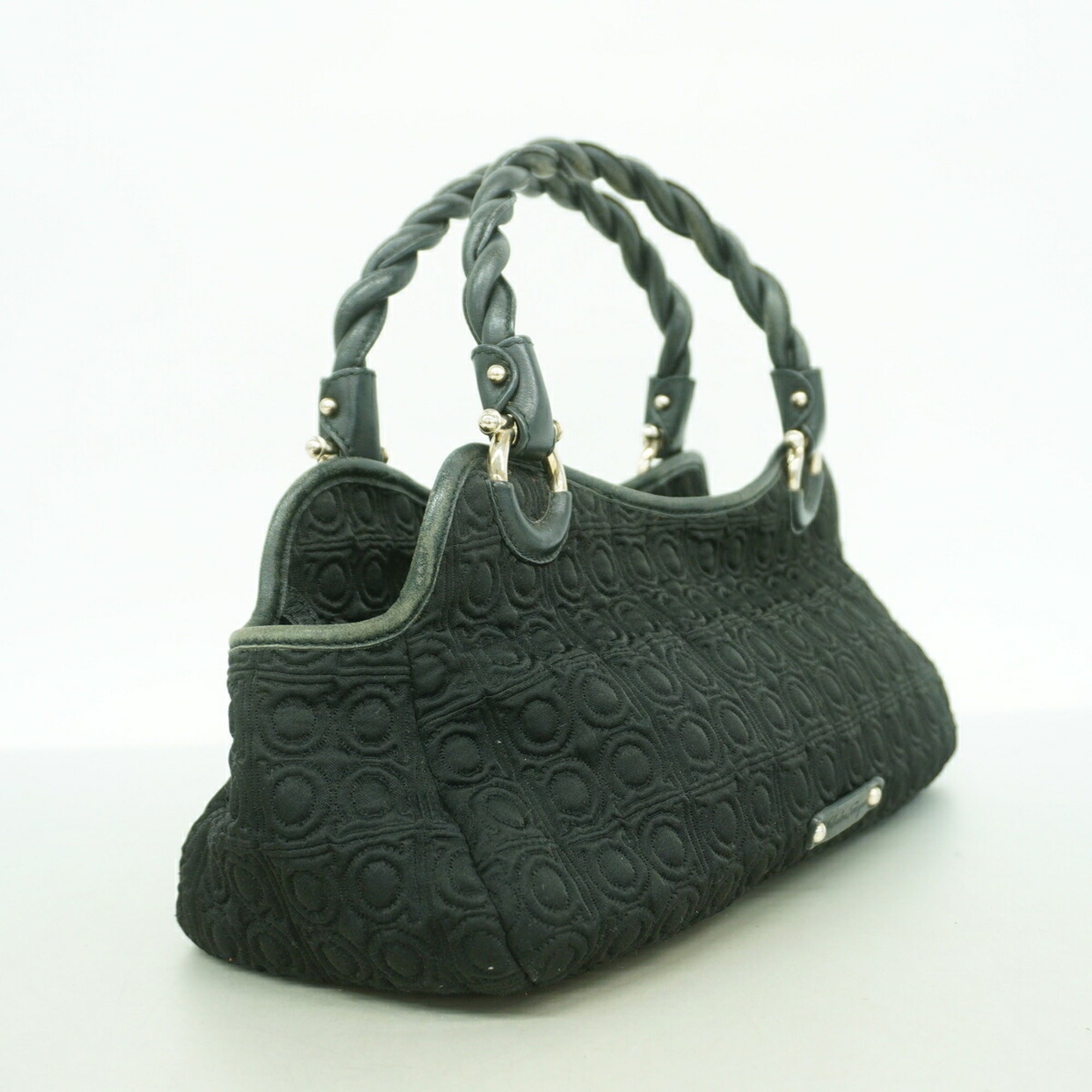 Salvatore Ferragamo Black Nylon Handbag (Pre-Owned)