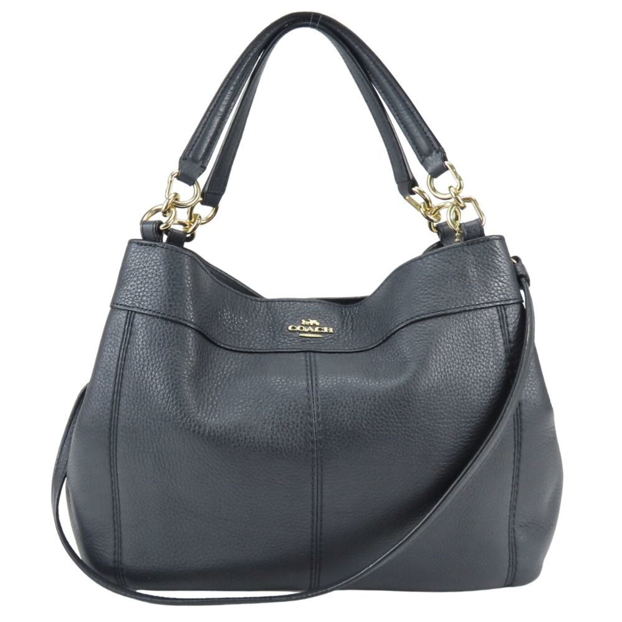 Coach Dark Navy Leather Tote Bag (Pre-Owned)