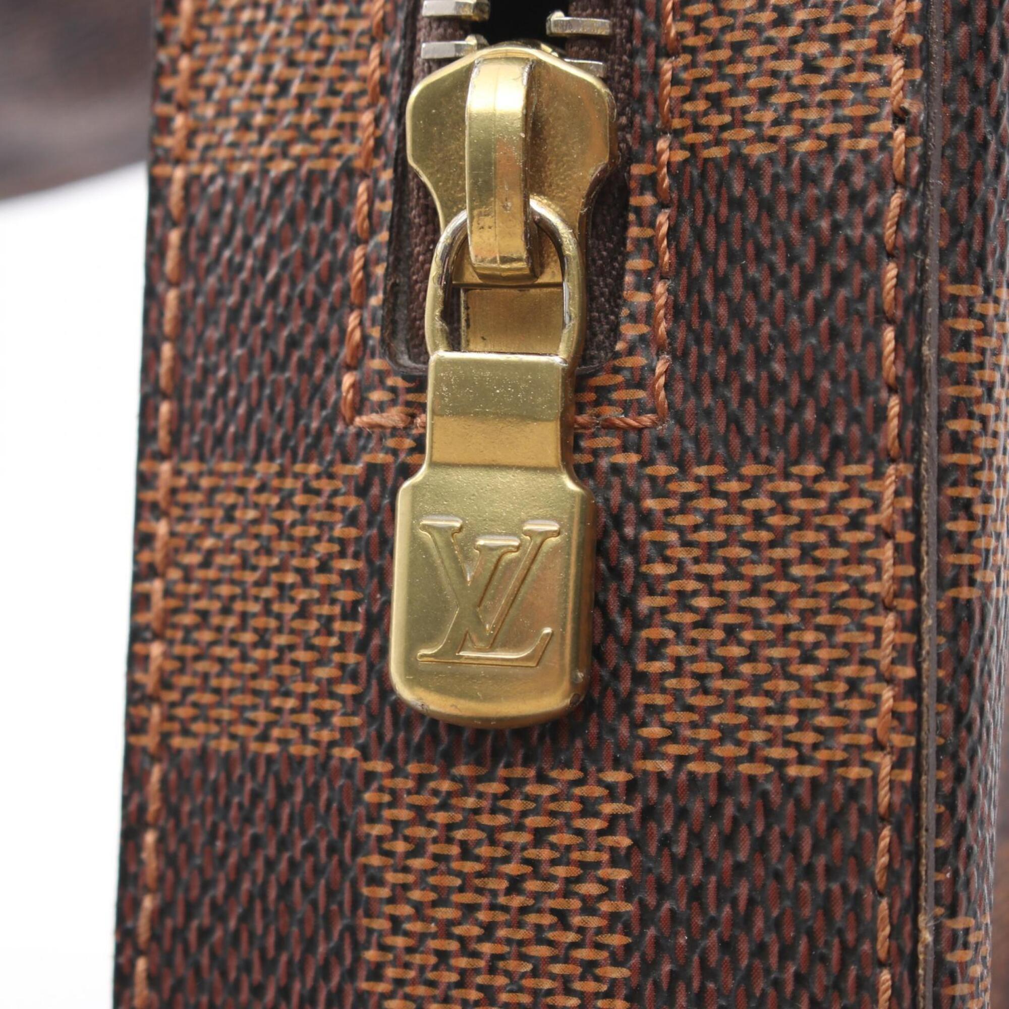 Louis Vuitton Brown Coated Canvas Pvc Damier Canvas Leather Fanny Pack Handbag (Pre-Owned)