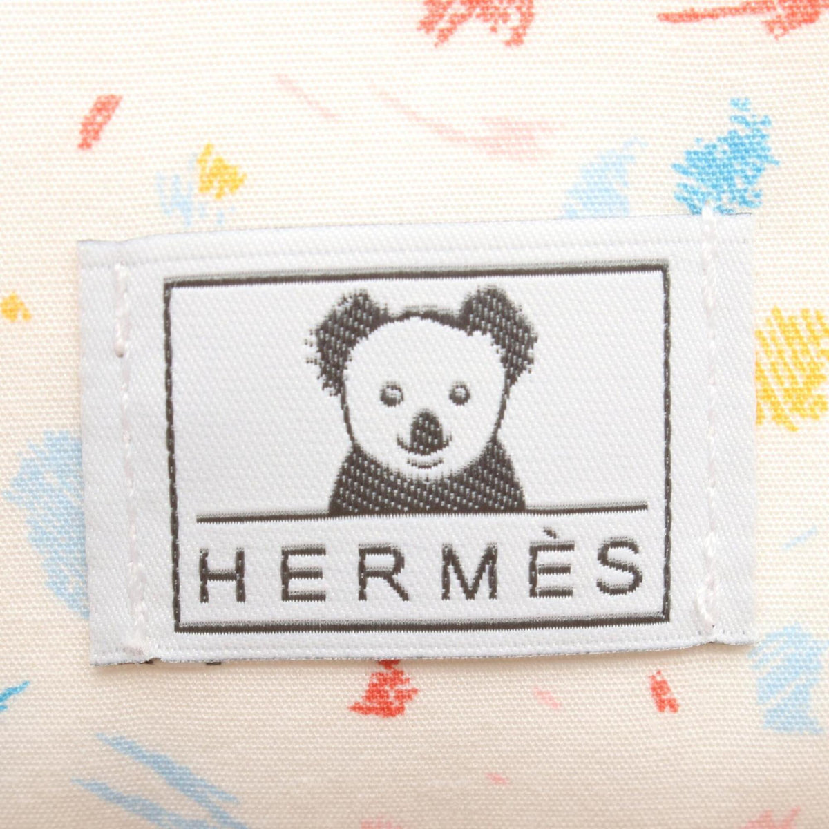 Hermes Beige Canvas Handbag Tote Bag (Pre-Owned)