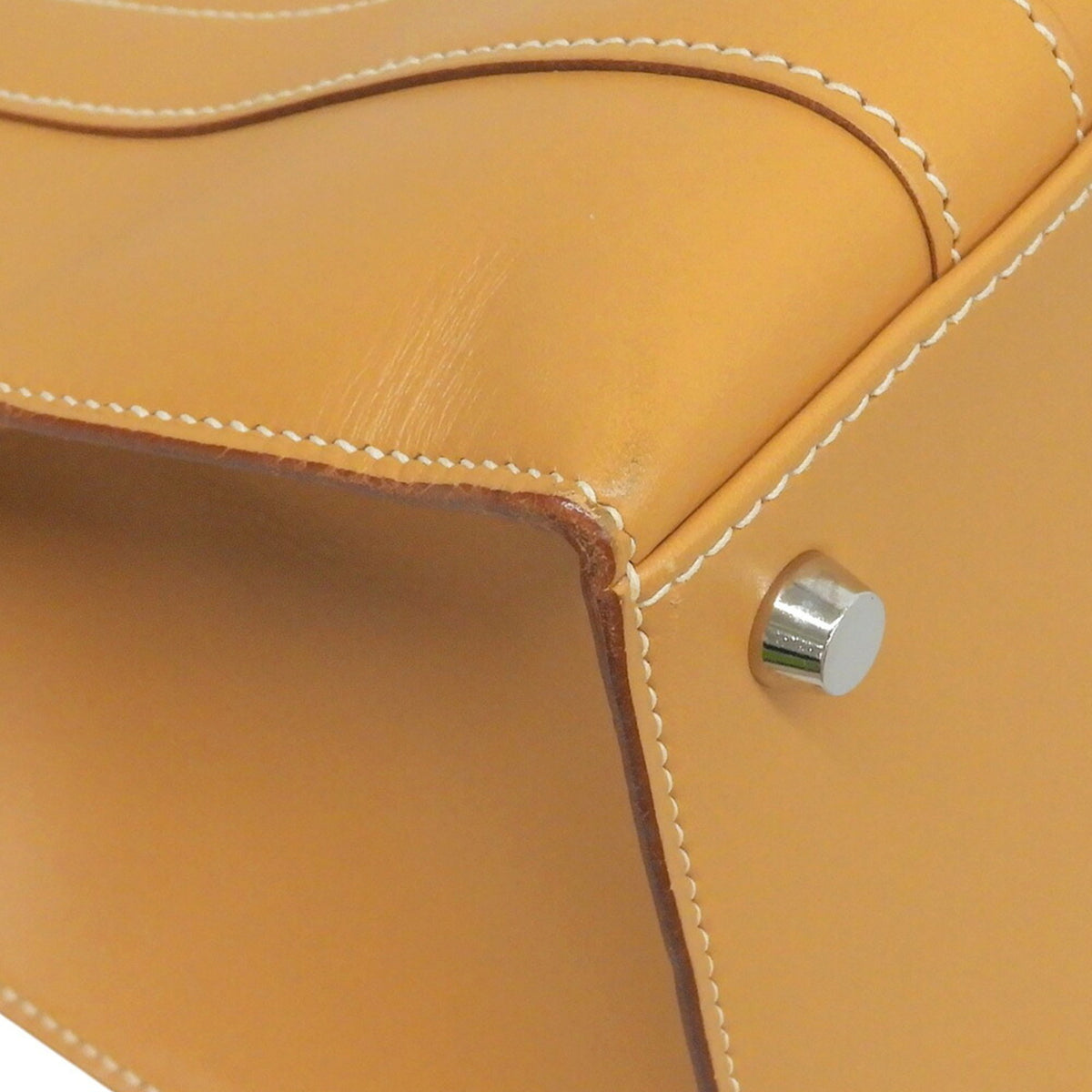 Hermes Brown Natural Chamonix Leather Handbag (Pre-Owned)