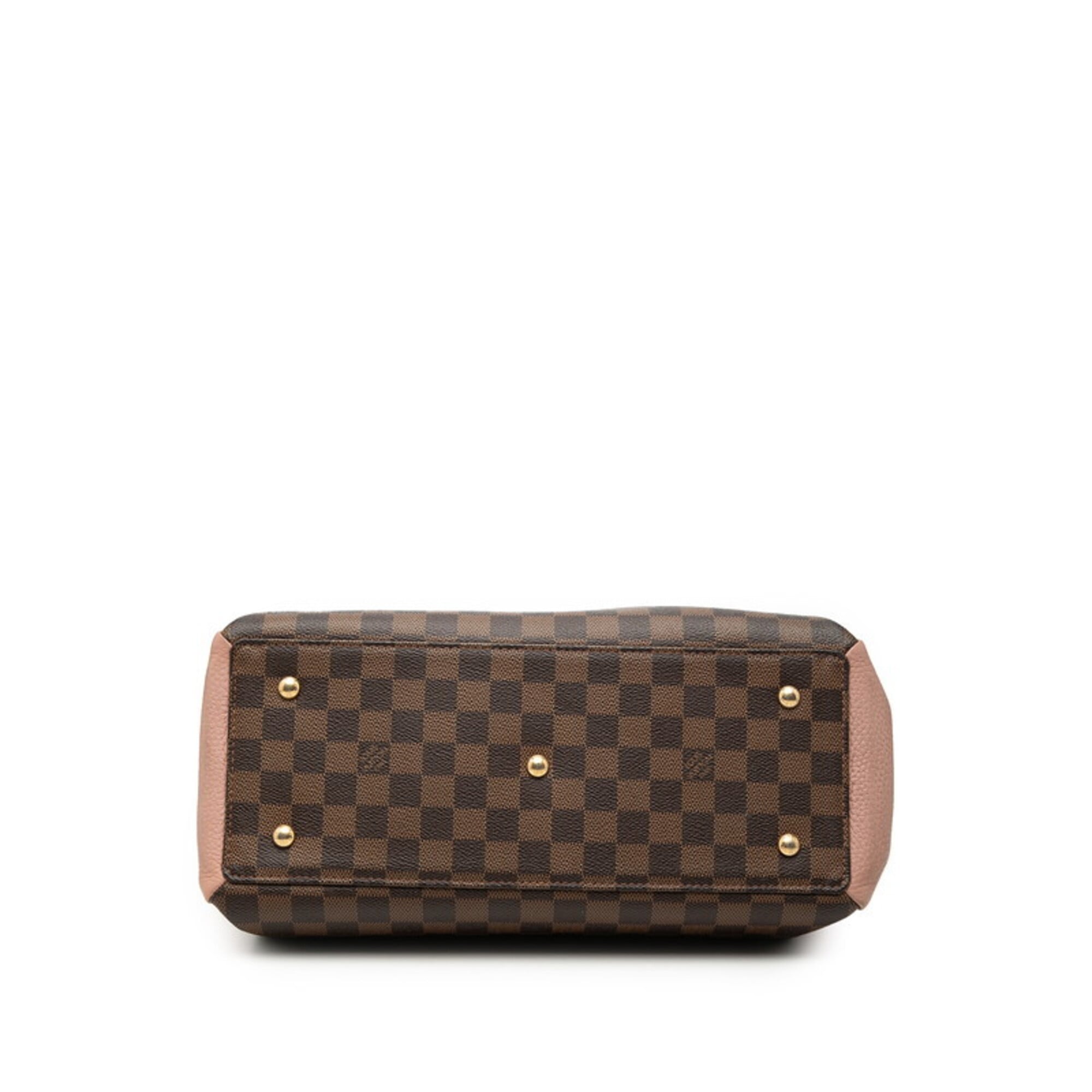 Louis Vuitton Brown Magnolia Pink Pvc Leather Handbag Shoulder Bag (Pre-Owned)