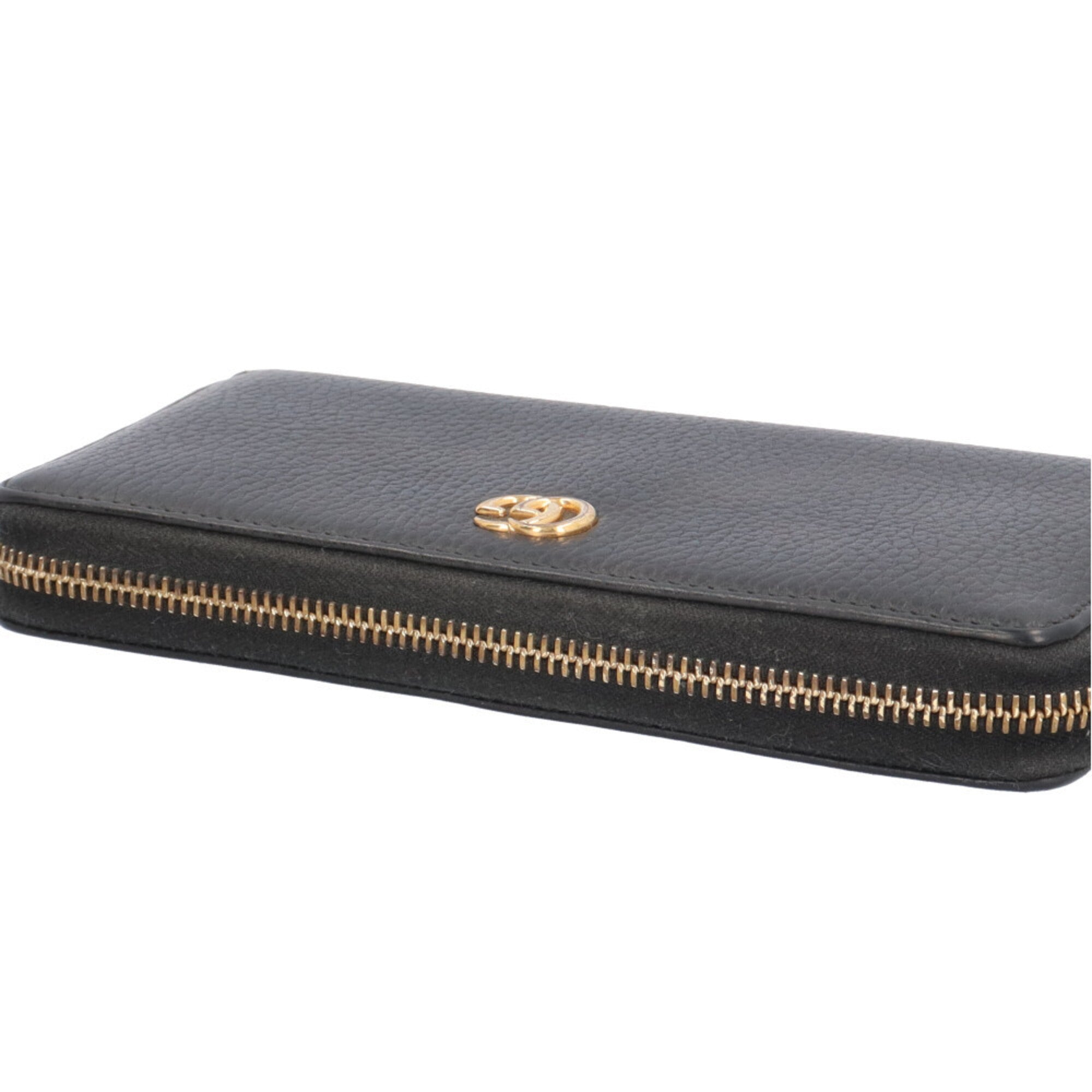 Gucci Black Leather Long Wallet (Bi-Fold) (Pre-Owned)