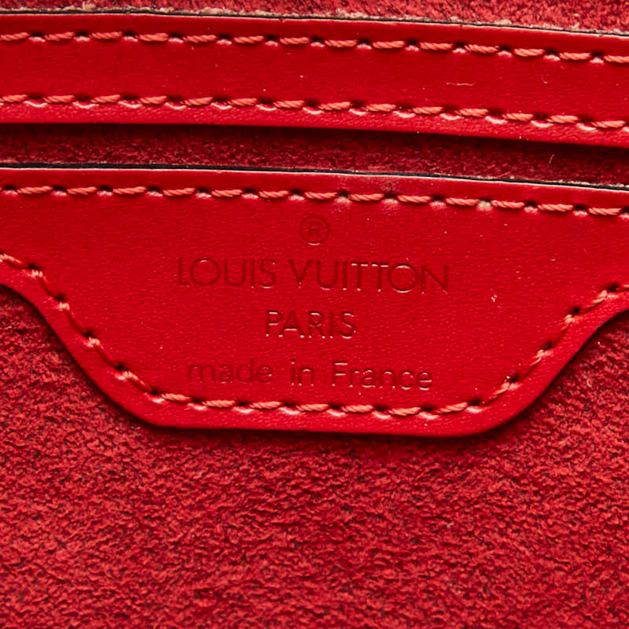Louis Vuitton Castilian Red Leather Handbag Shoulder Bag (Pre-Owned)