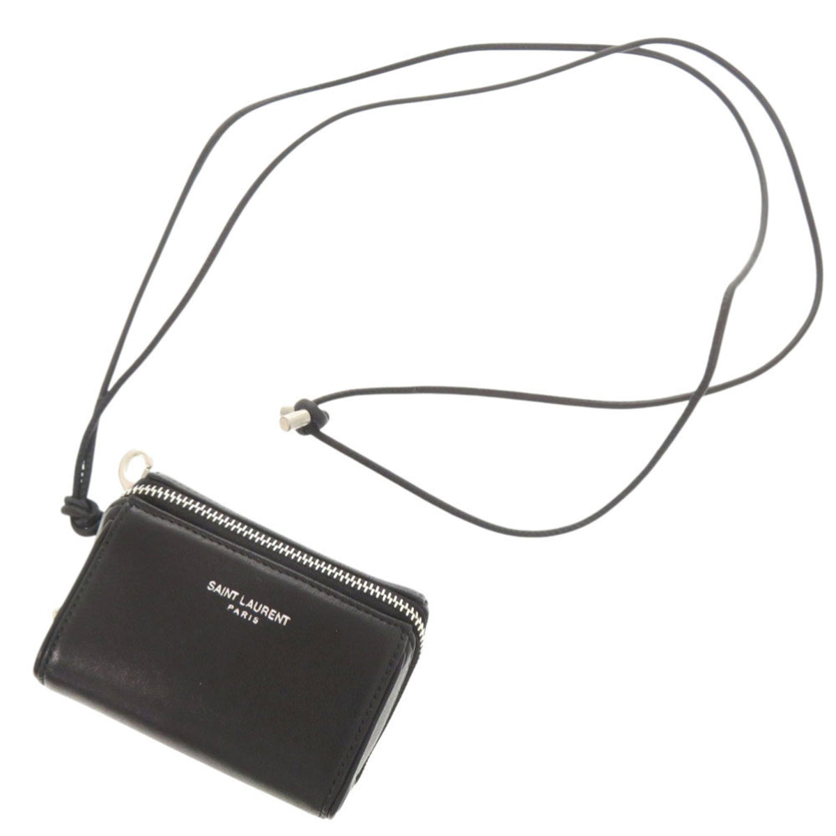 Yves Saint Laurent Black Leather Pouch Shoulder Bag (Pre-Owned)