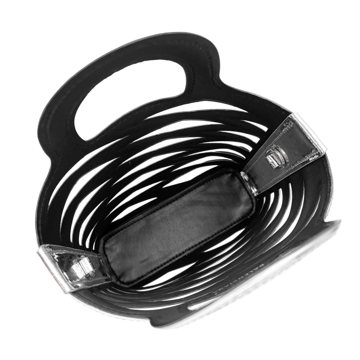 Balenciaga Silver Patent Leather Basket Shoulder Bag (Pre-Owned)