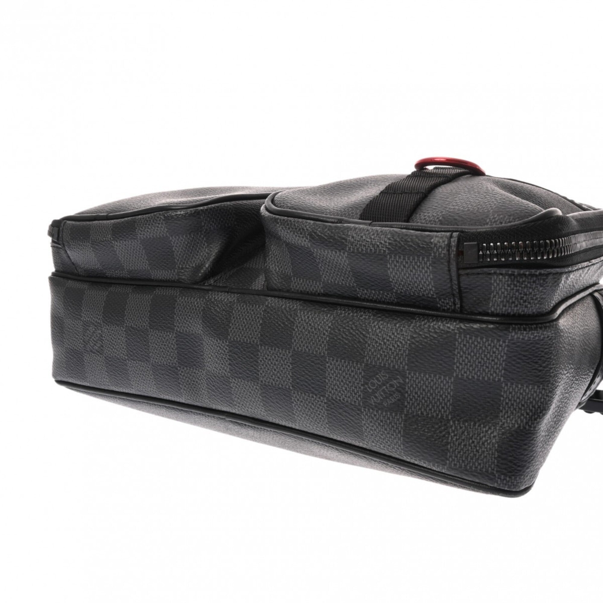 Louis Vuitton Black Damier Graphite Canvas Shoulder Bag (Pre-Owned)