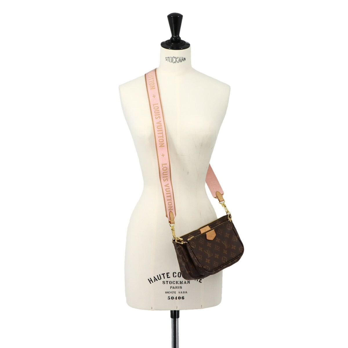 Louis Vuitton Monogram Rose Clair Monogram Handbag Pochette Pouch Shoulder Bag (Pre-Owned)