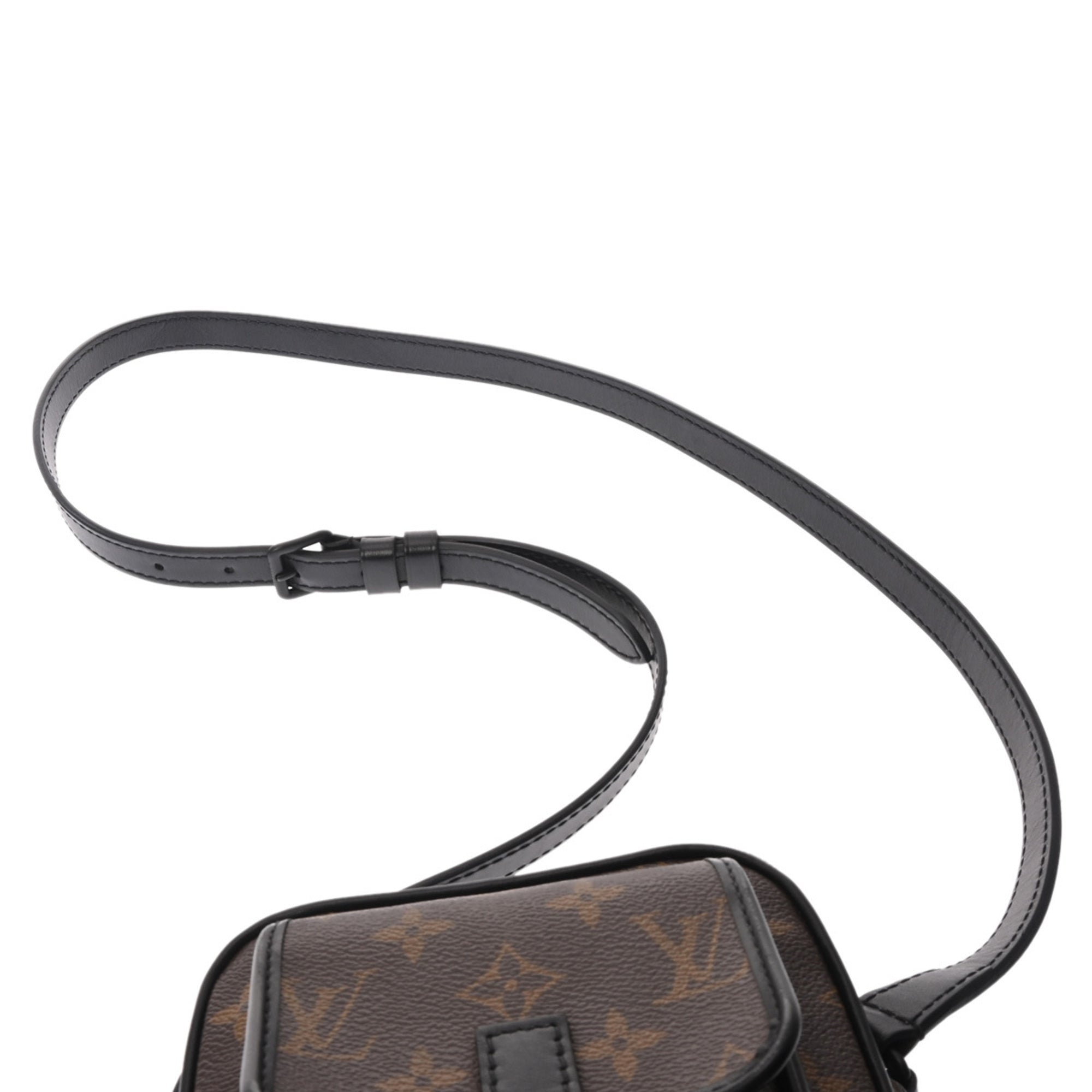 Louis Vuitton Black Brown Monogram Canvas Shoulder Bag (Pre-Owned)