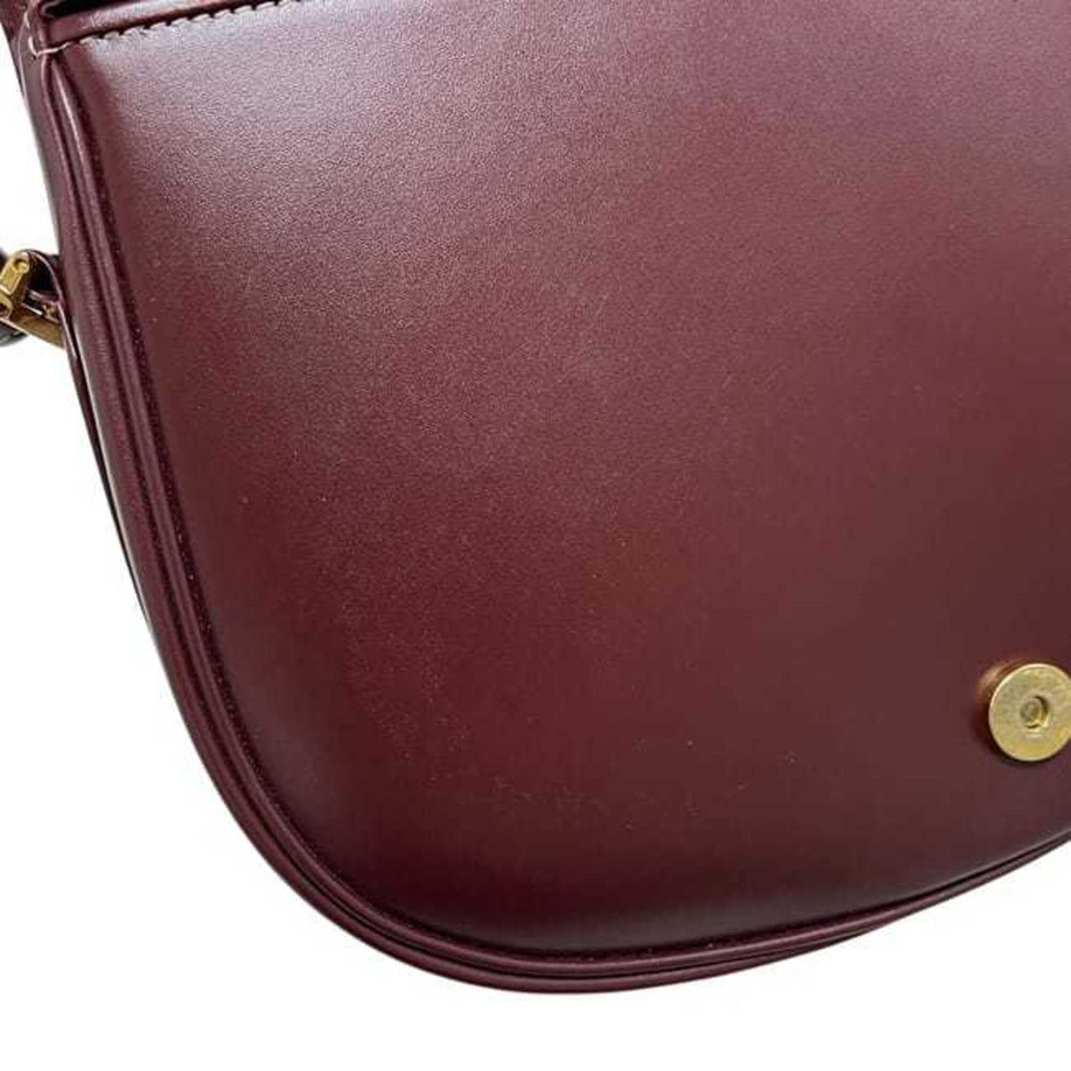 Cartier Bordeaux Leather Shoulder Bag (Pre-Owned)