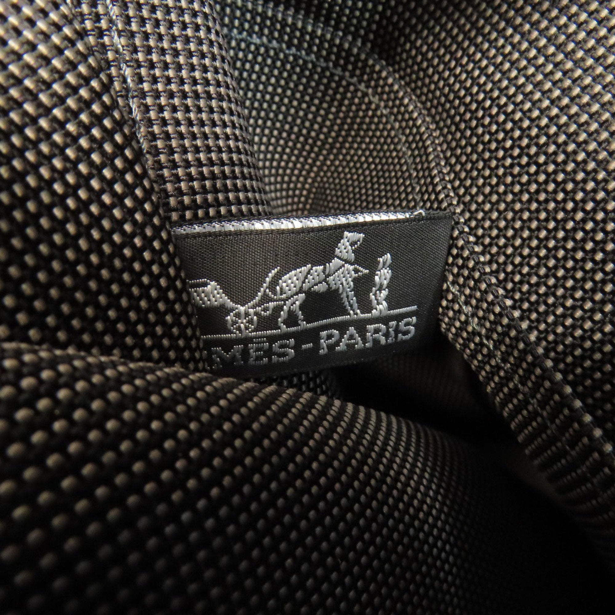 Hermes Her Line Gray Canvas Backpack (Pre-Owned)