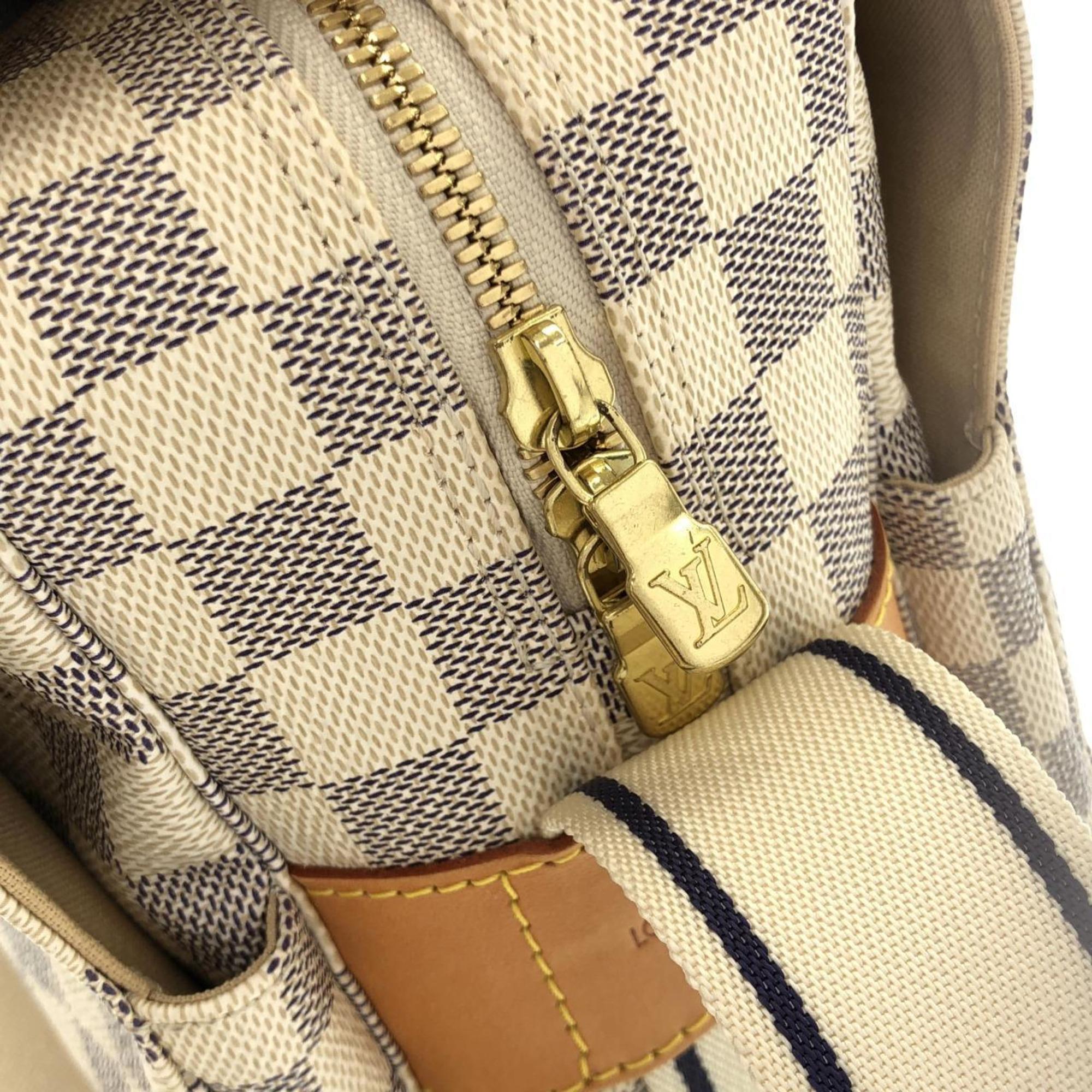 Louis Vuitton Azur White Coated Canvas Shoulder Bag (Pre-Owned)