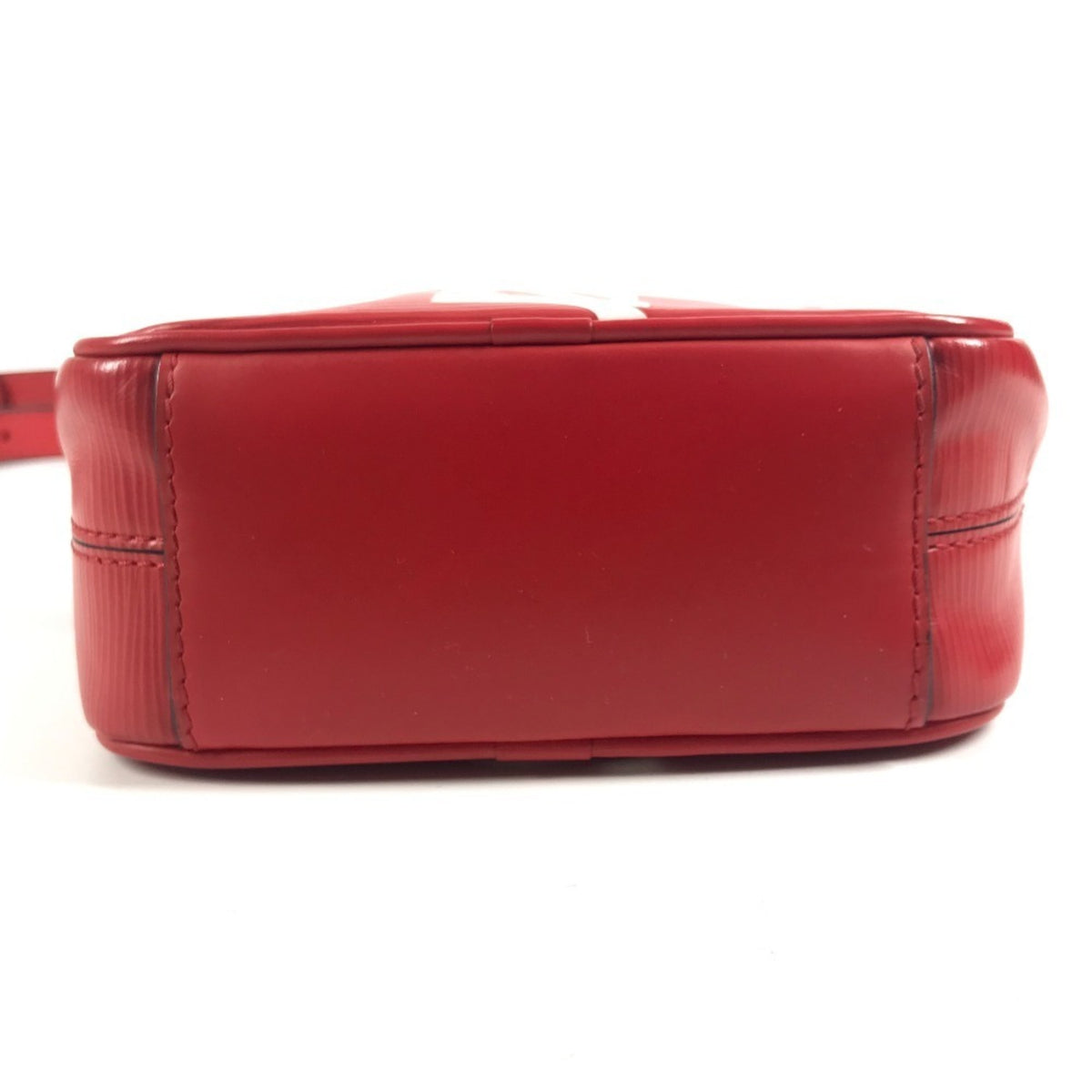 Louis Vuitton Epi Red Color White Epi Leather Pochette Shoulder Bag (Pre-Owned)