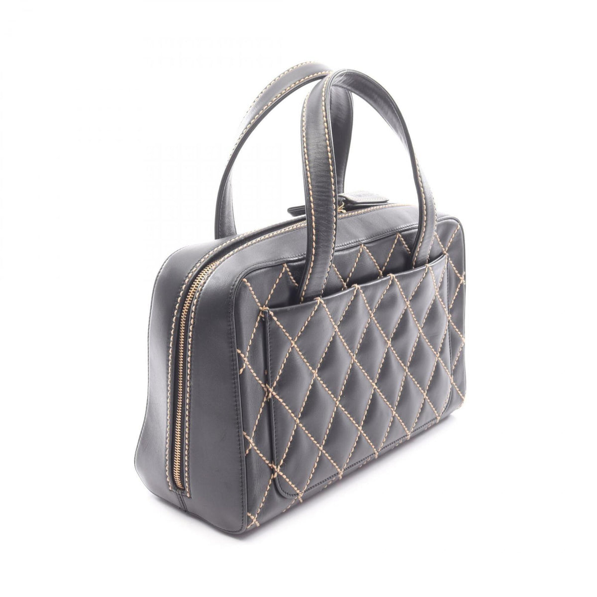 Chanel Black Leather Handbag (Pre-Owned)