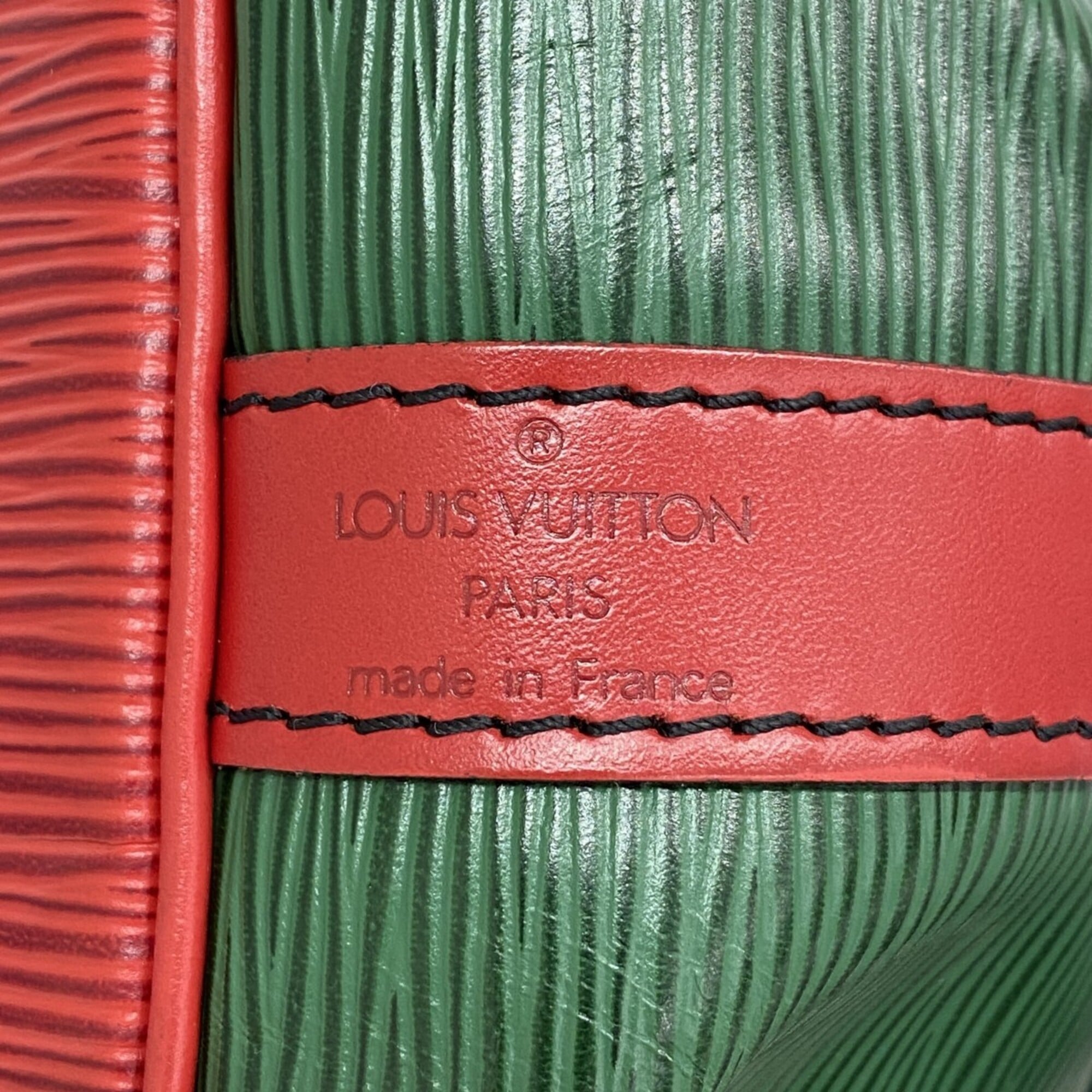 Louis Vuitton Borneo Green Castilian Red Shoulder Bag (Pre-Owned)