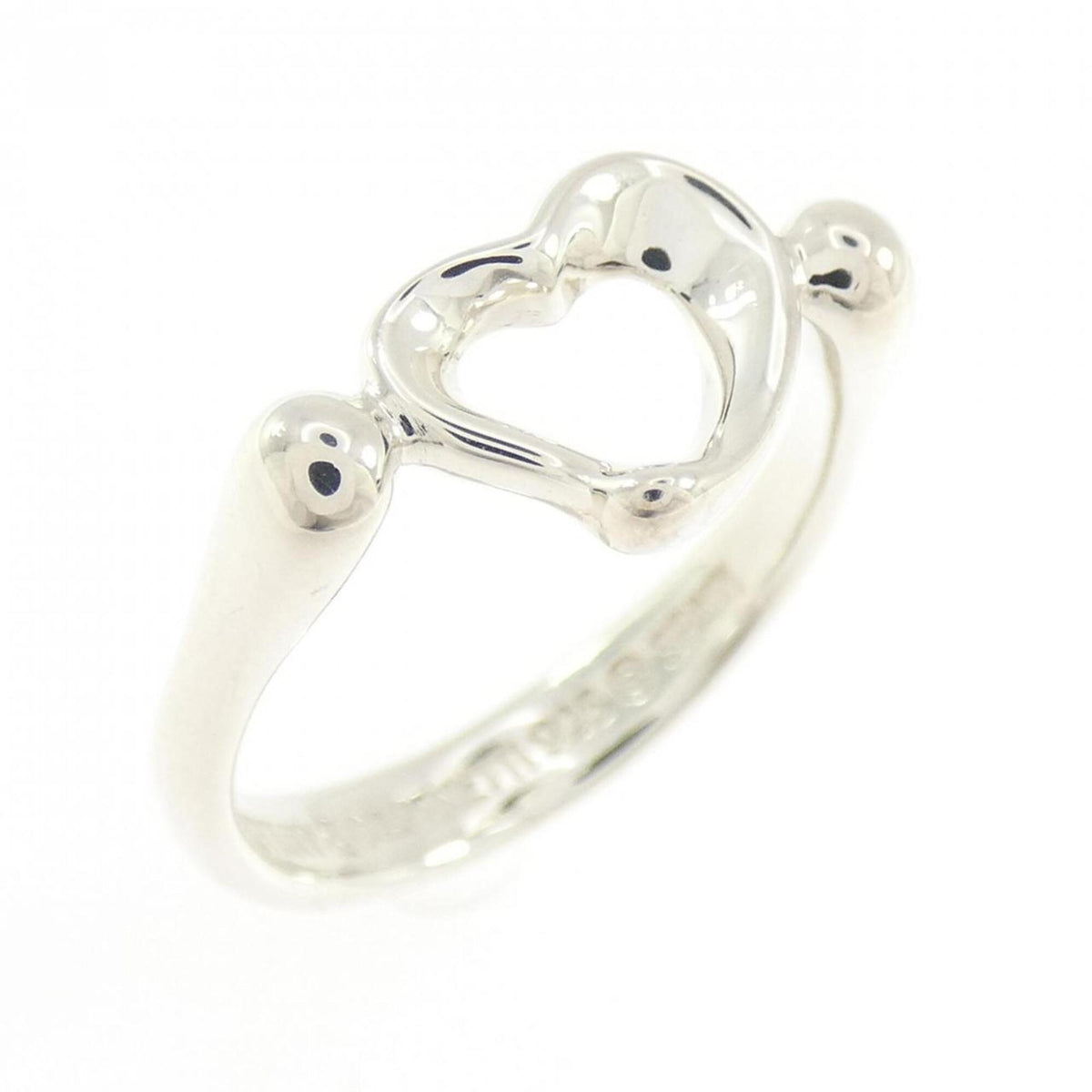 Tiffany Open Heart Silver 925 Band Ring (Pre-Owned)