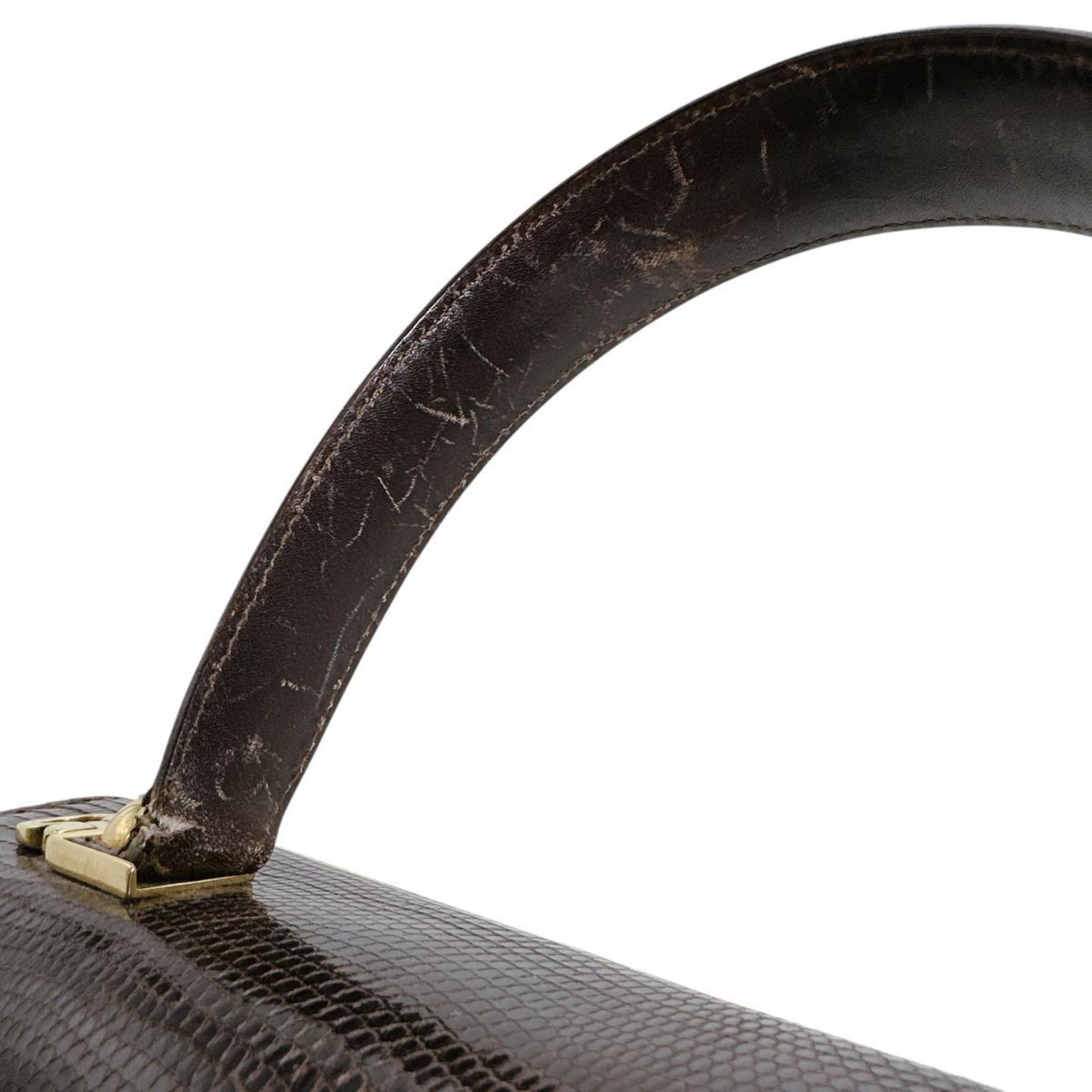 Salvatore Ferragamo Brown Leather Handbag (Pre-Owned)