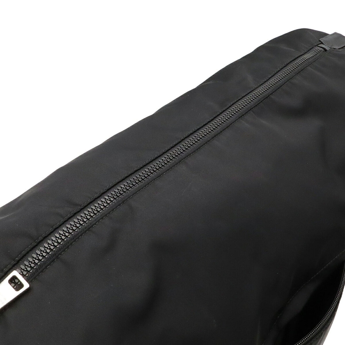 Prada Black Nero Nylon Leather Shoulder Bag (Pre-Owned)