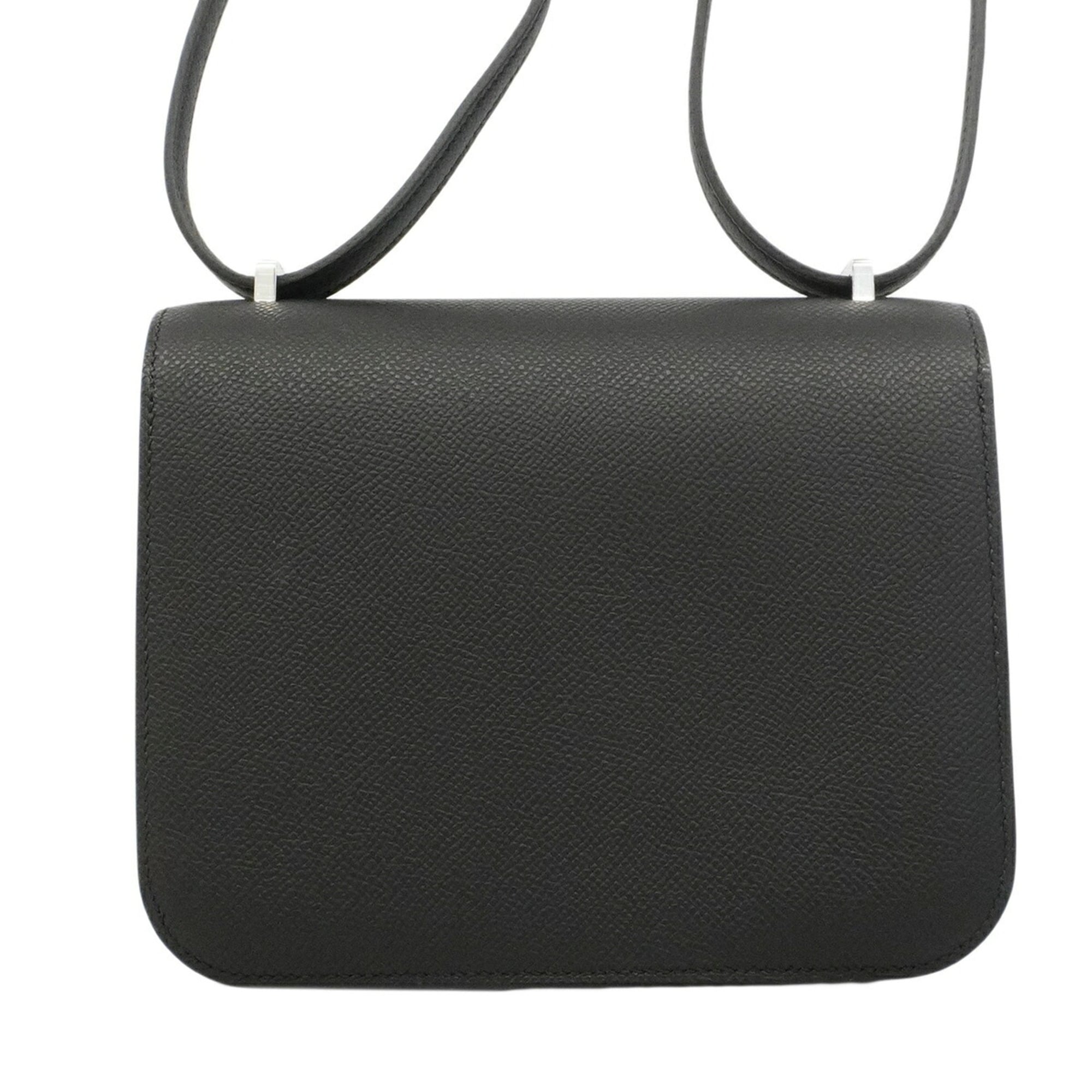 Hermes Black Leather Shoulder Bag (Pre-Owned)