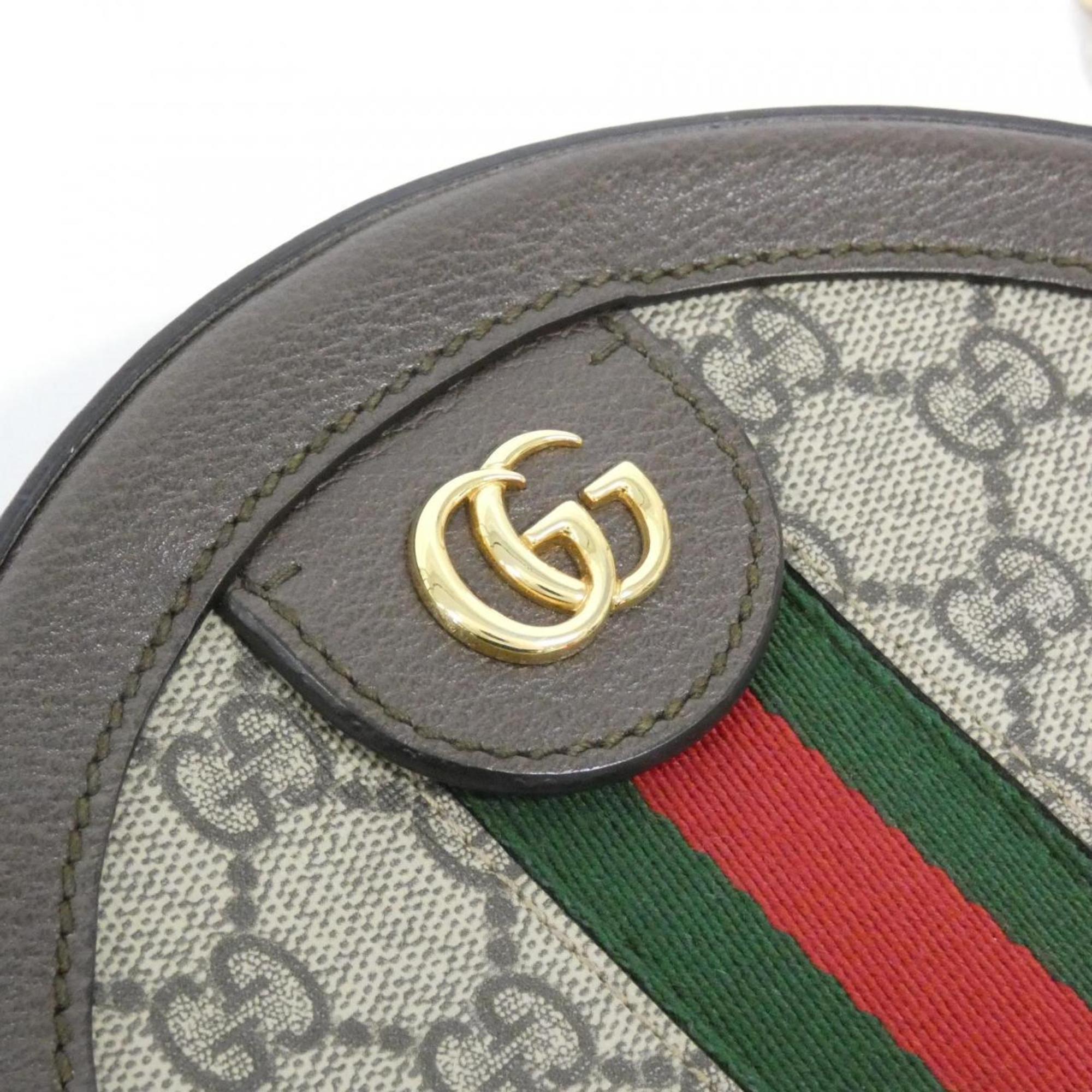 Gucci Beige Brown Gg Supreme Shoulder Bag (Pre-Owned)