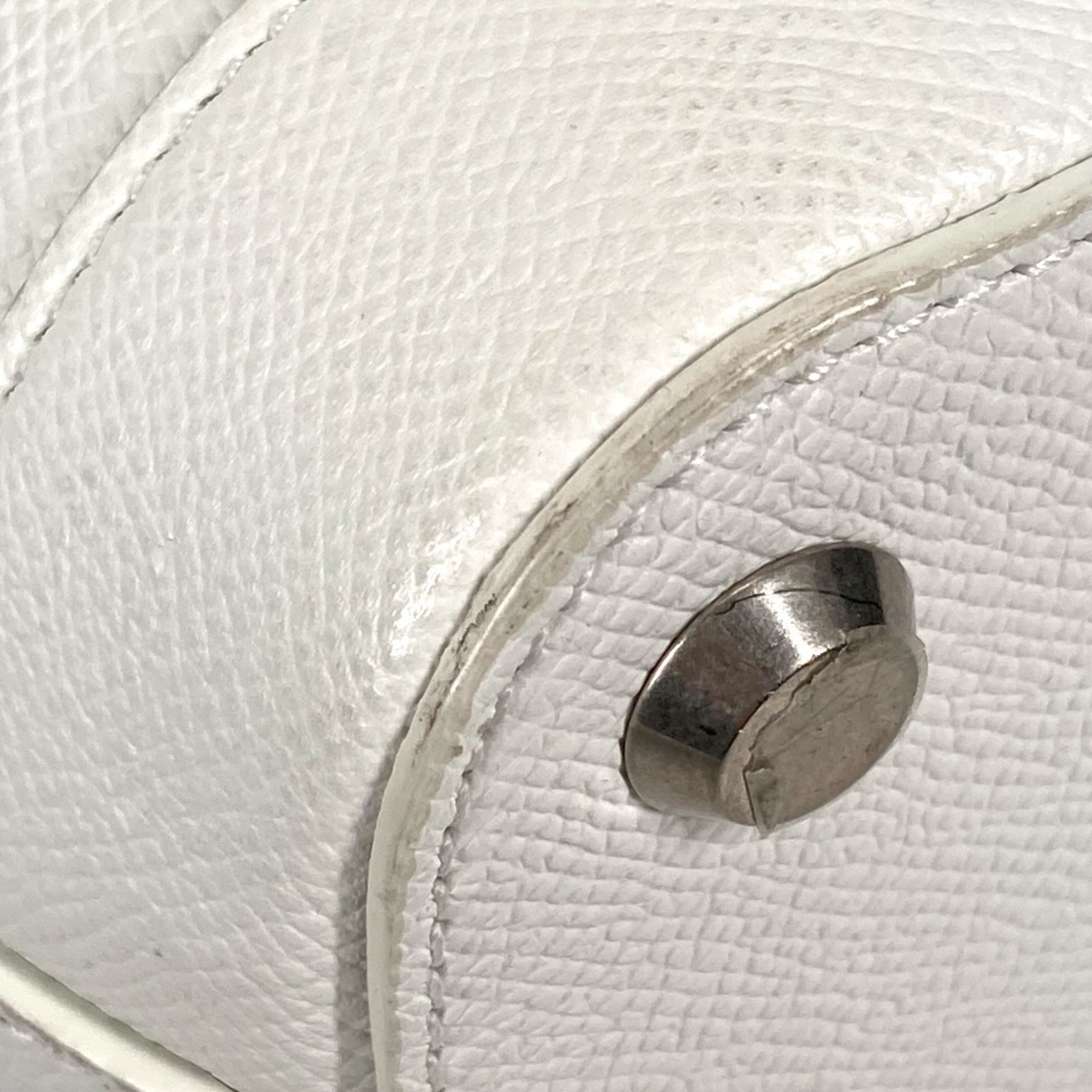 Balenciaga Black White Leather Handbag Shoulder Bag Tote Bag (Pre-Owned)