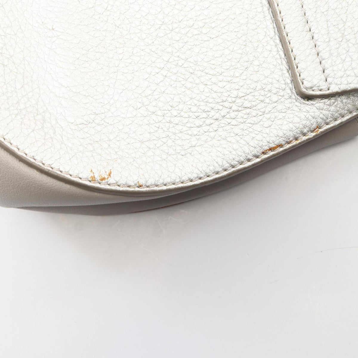Chloé Silver Leather Handbag Shoulder Bag (Pre-Owned)