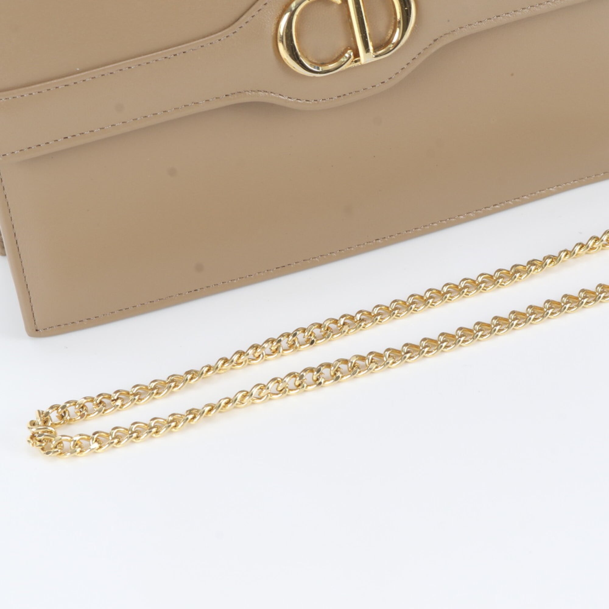 Christian Dior Beige Leather Crossbody Bag Shoulder Bag (Pre-Owned)