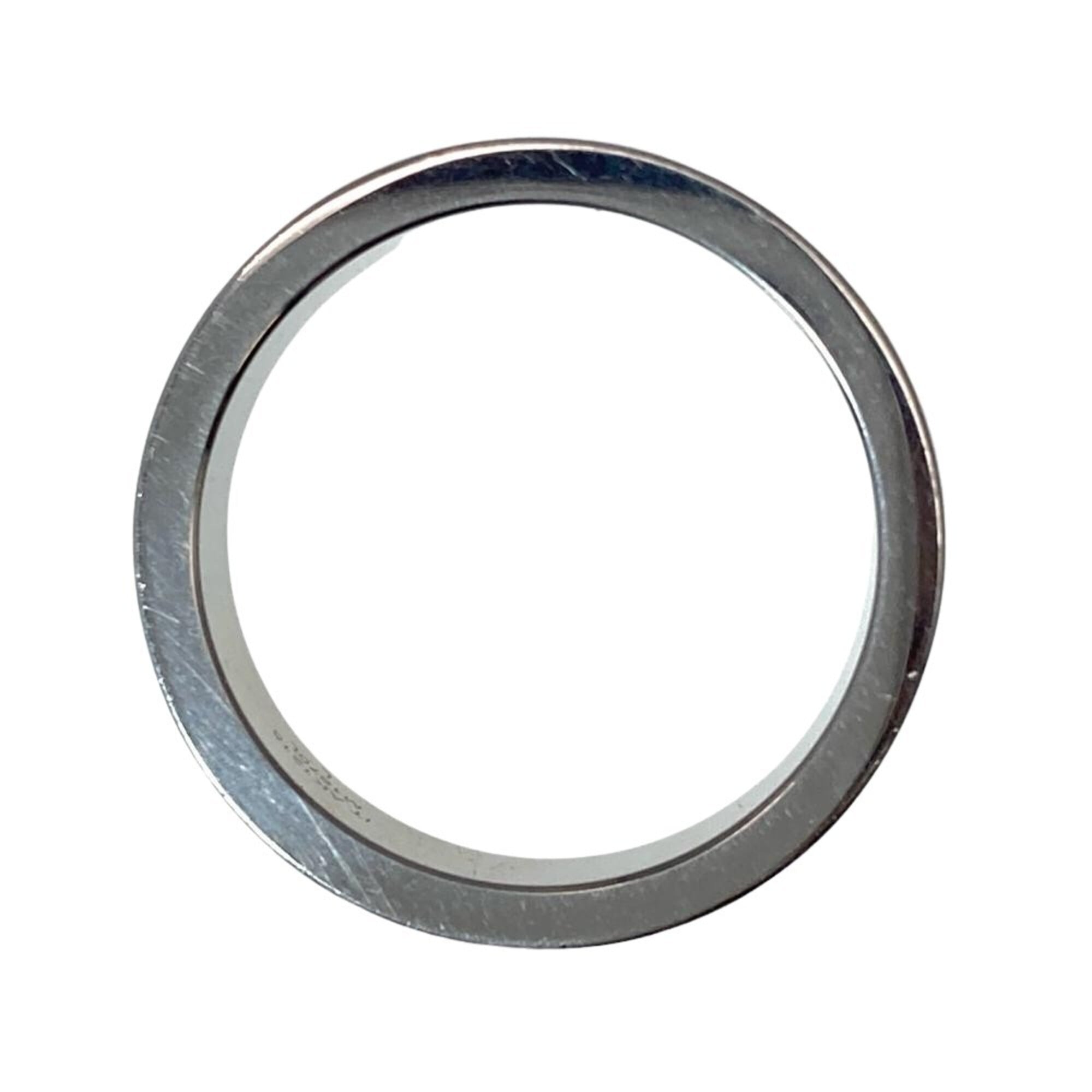 Louis Vuitton Silver Metal Band Ring (Pre-Owned)