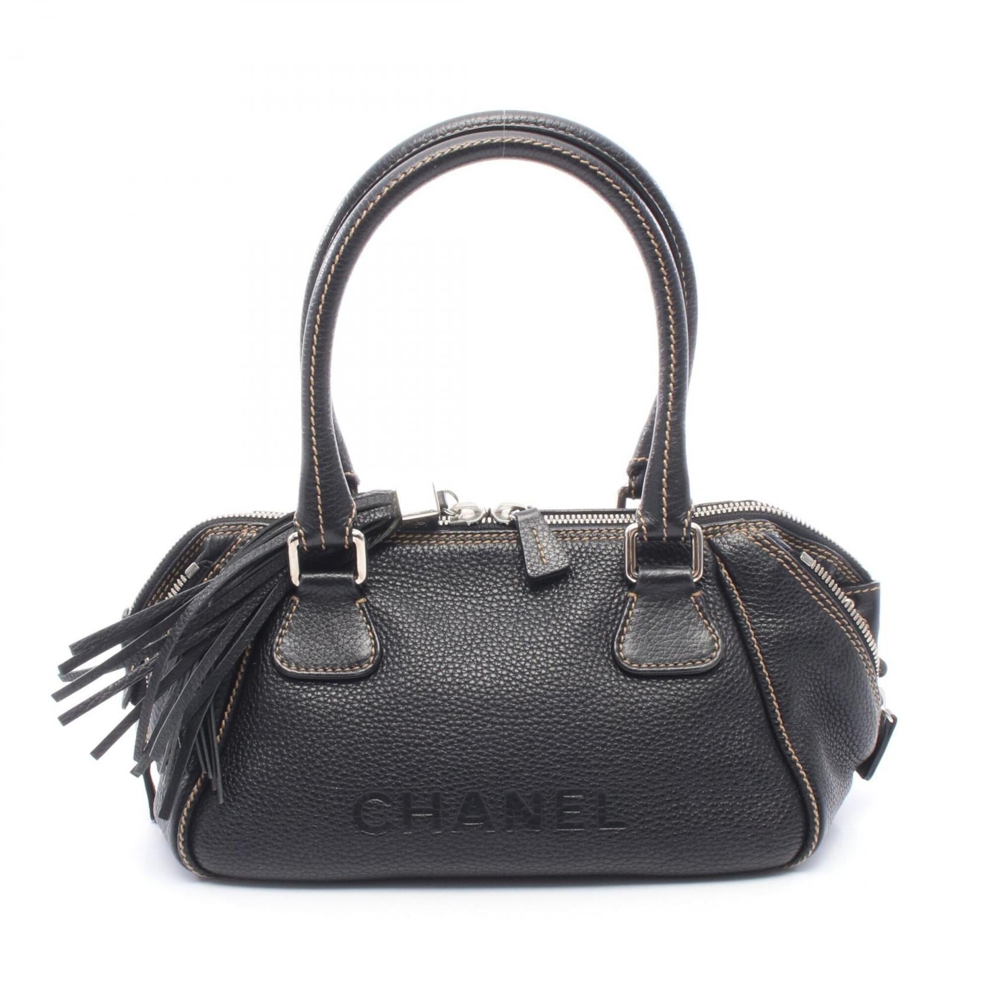 Chanel Black Leather Handbag (Pre-Owned)