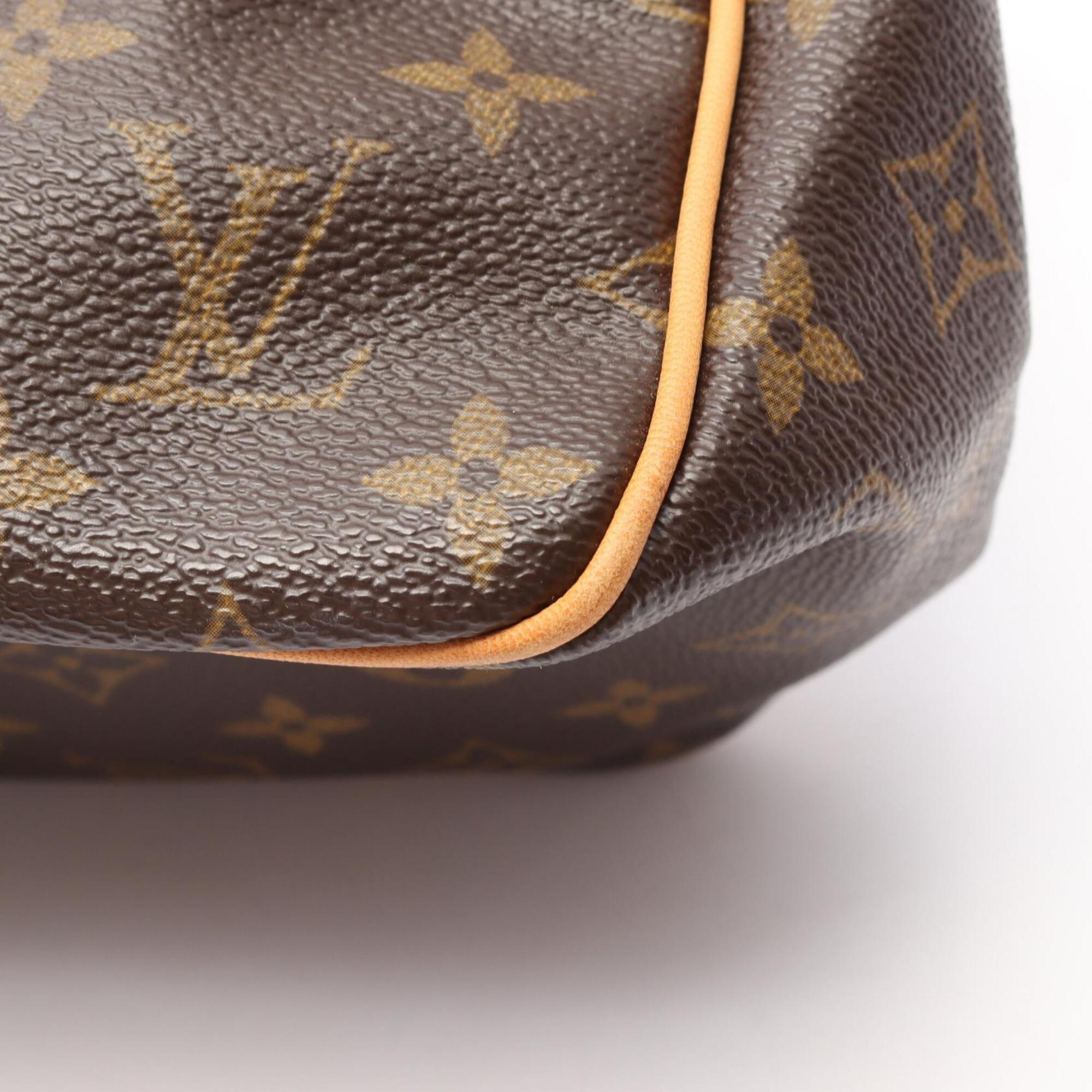 Louis Vuitton Brown Monogram Coated Canvas Leather Handbag Tote Bag (Pre-Owned)