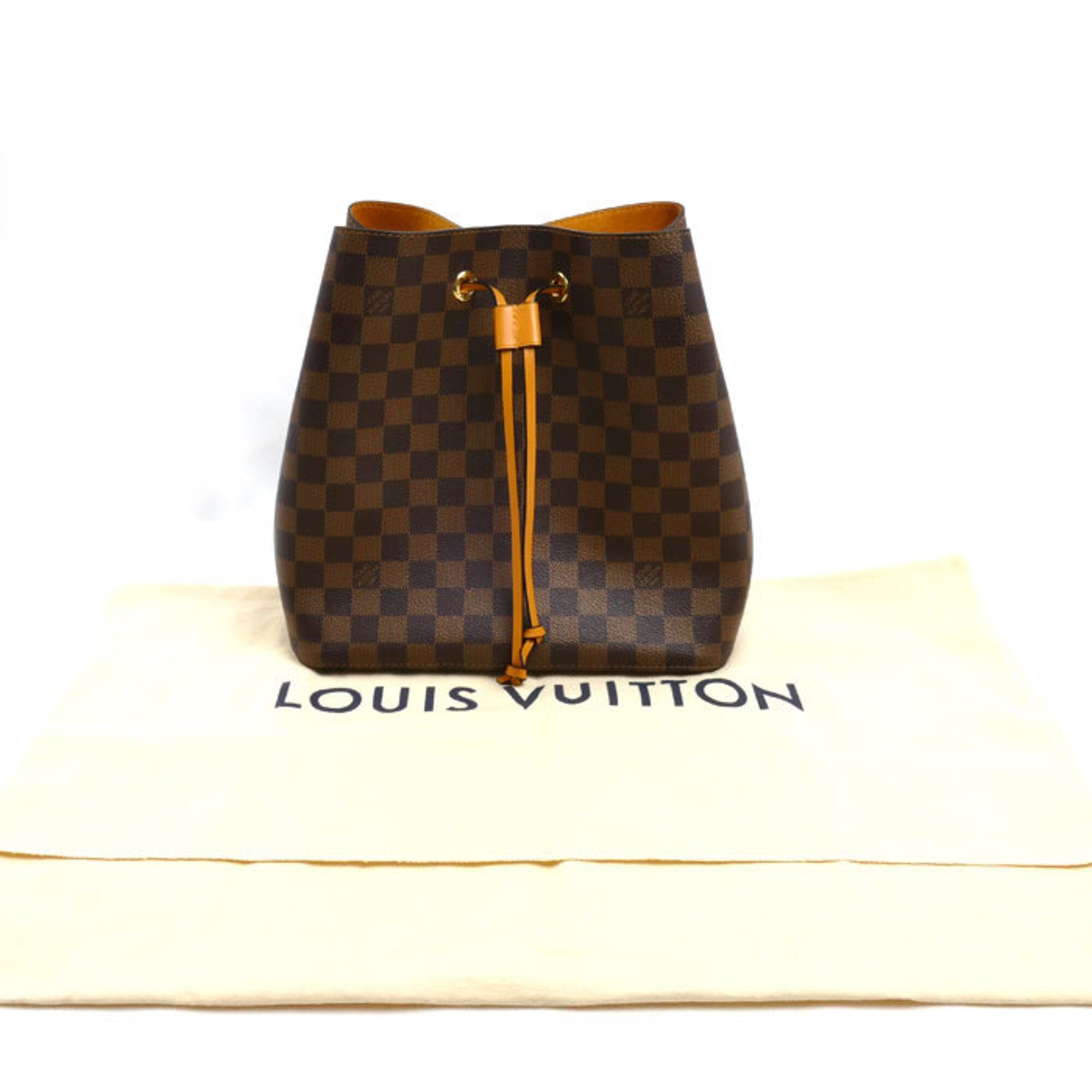 Louis Vuitton Ebene Saffron Damier Canvas Shoulder Bag (Pre-Owned)
