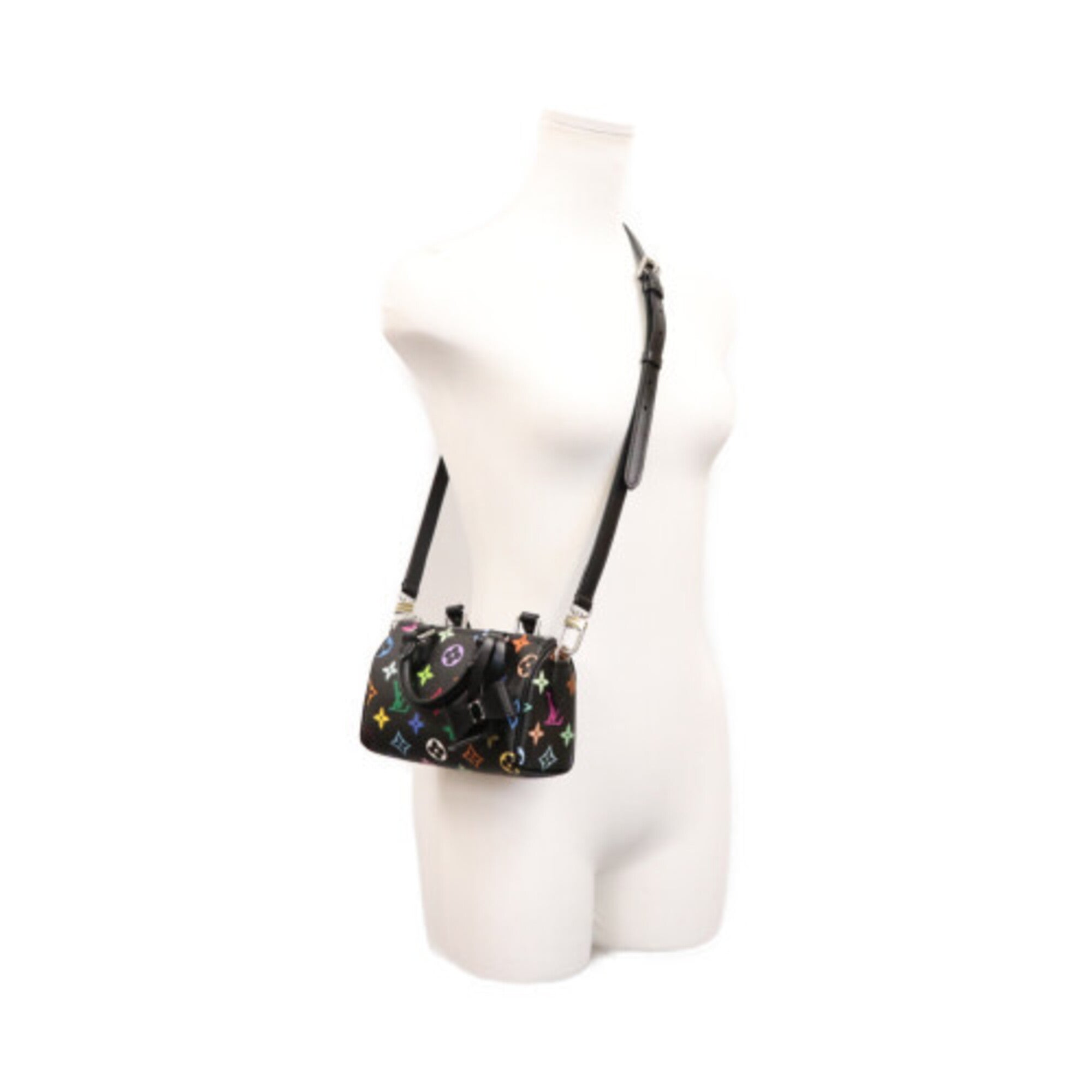 Louis Vuitton Black Monogram Multicolore Boston Bag (Pre-Owned)
