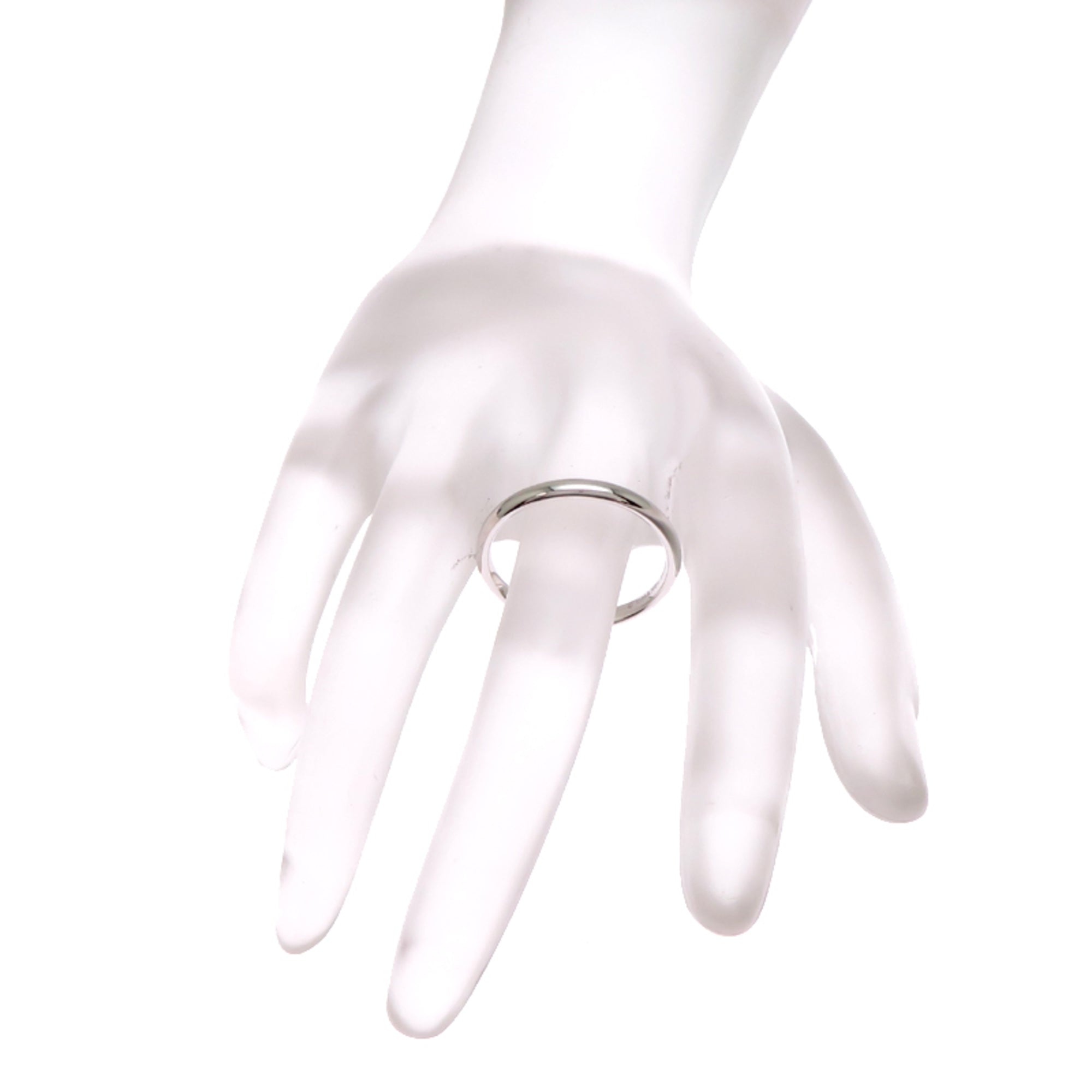 Chanel Platinum 950 Band Ring (Pre-Owned)