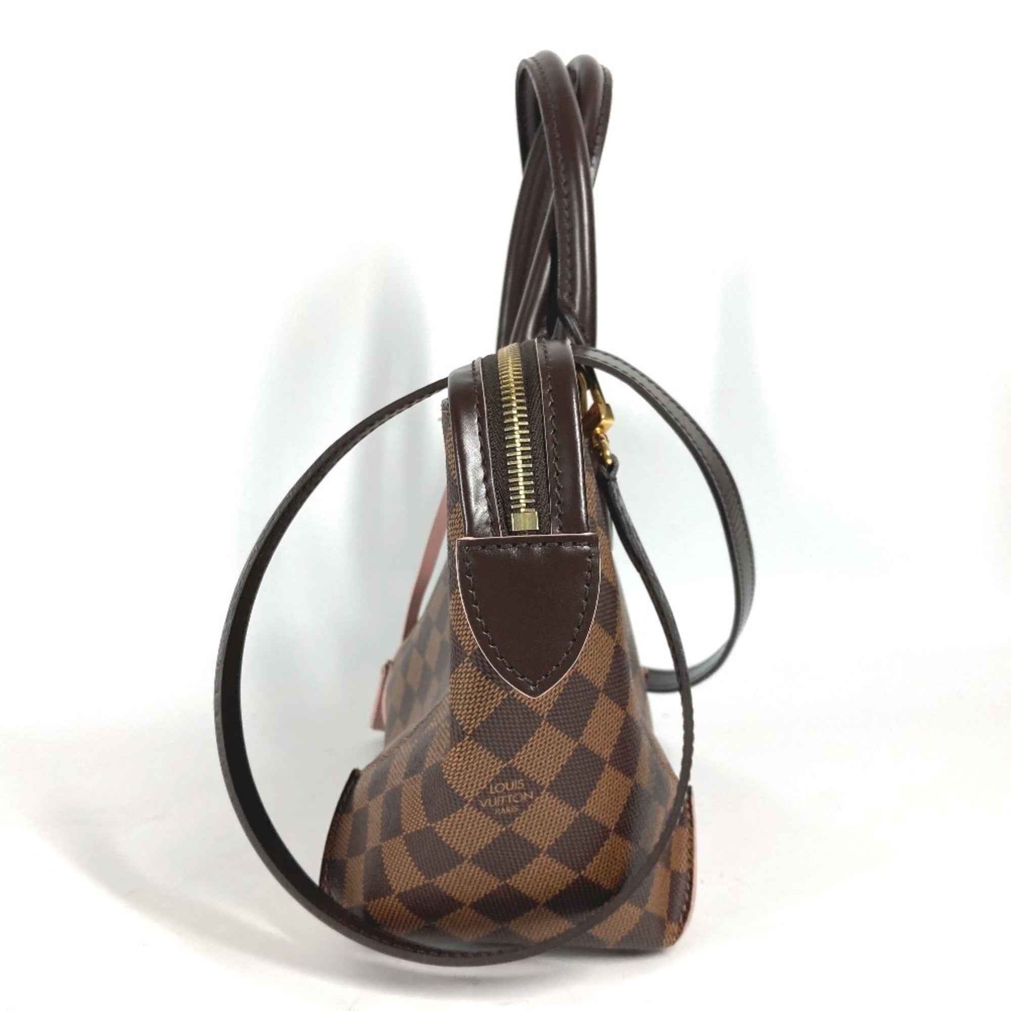 Louis Vuitton Brown Pink Rose Ballerine Damier Canvas Handbag Shoulder Bag (Pre-Owned)
